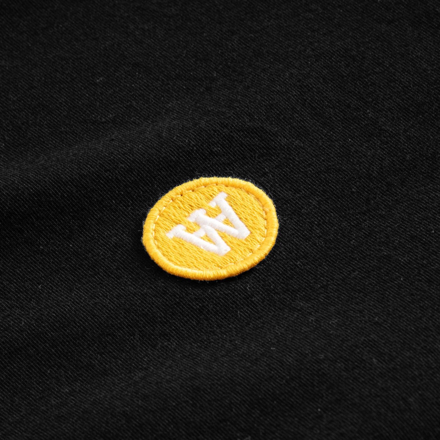 Ace T-Shirt GOTS Black/Yellow logo- Black - Image 3