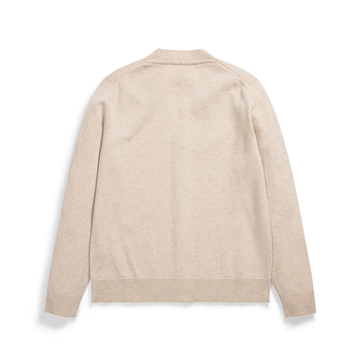 Adam Merino Lambswool Cardigan Oatmeal - Image 2