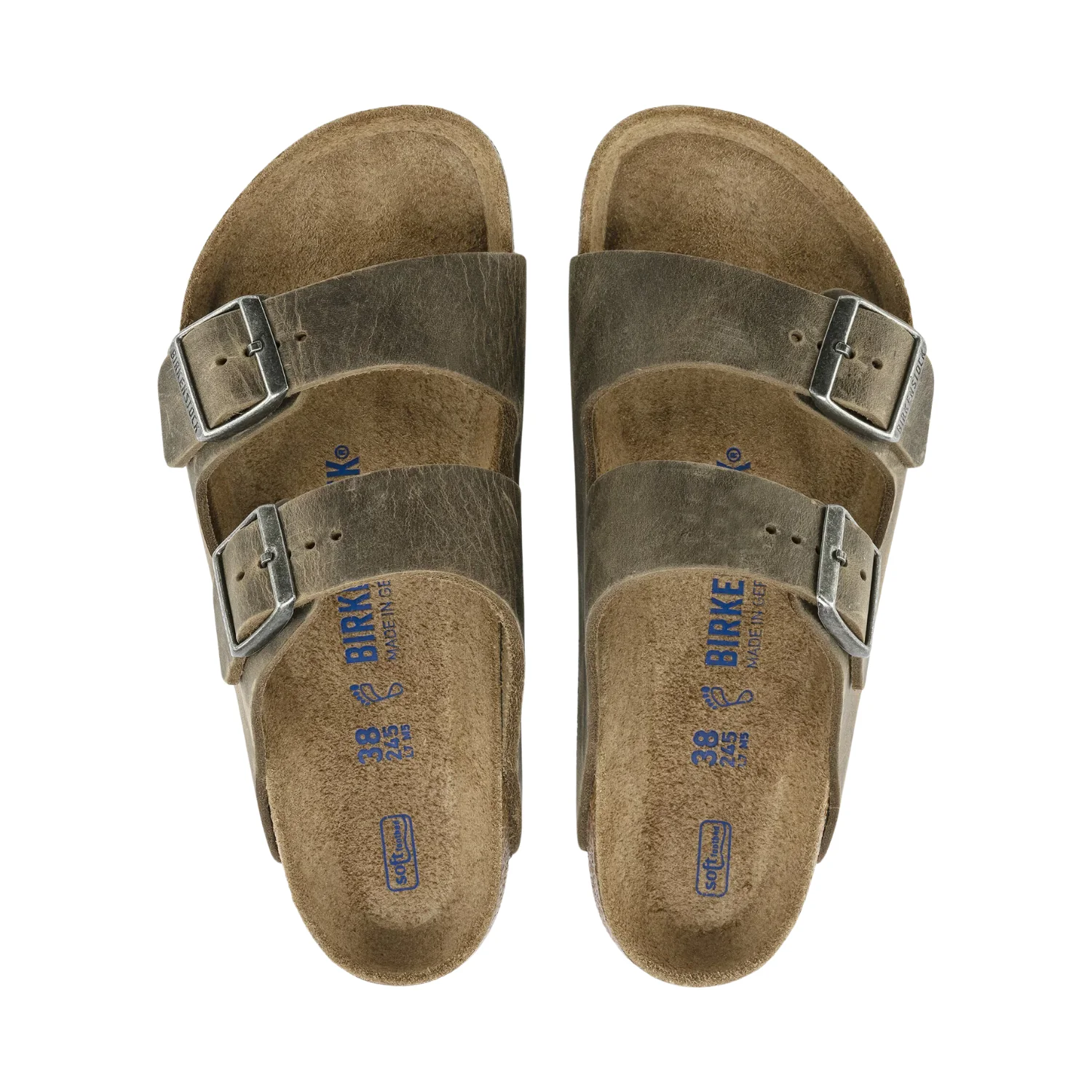 Arizona Soft Footbed Natural Oiled Leather - Faded Khaki - Image 4