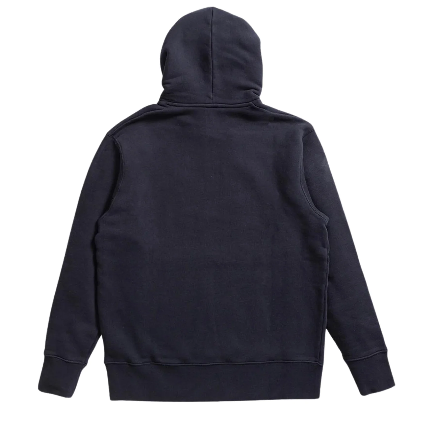 Arne Relaxed Organic Chain Stitch Logo Hoodie Dark Navy - Image 2