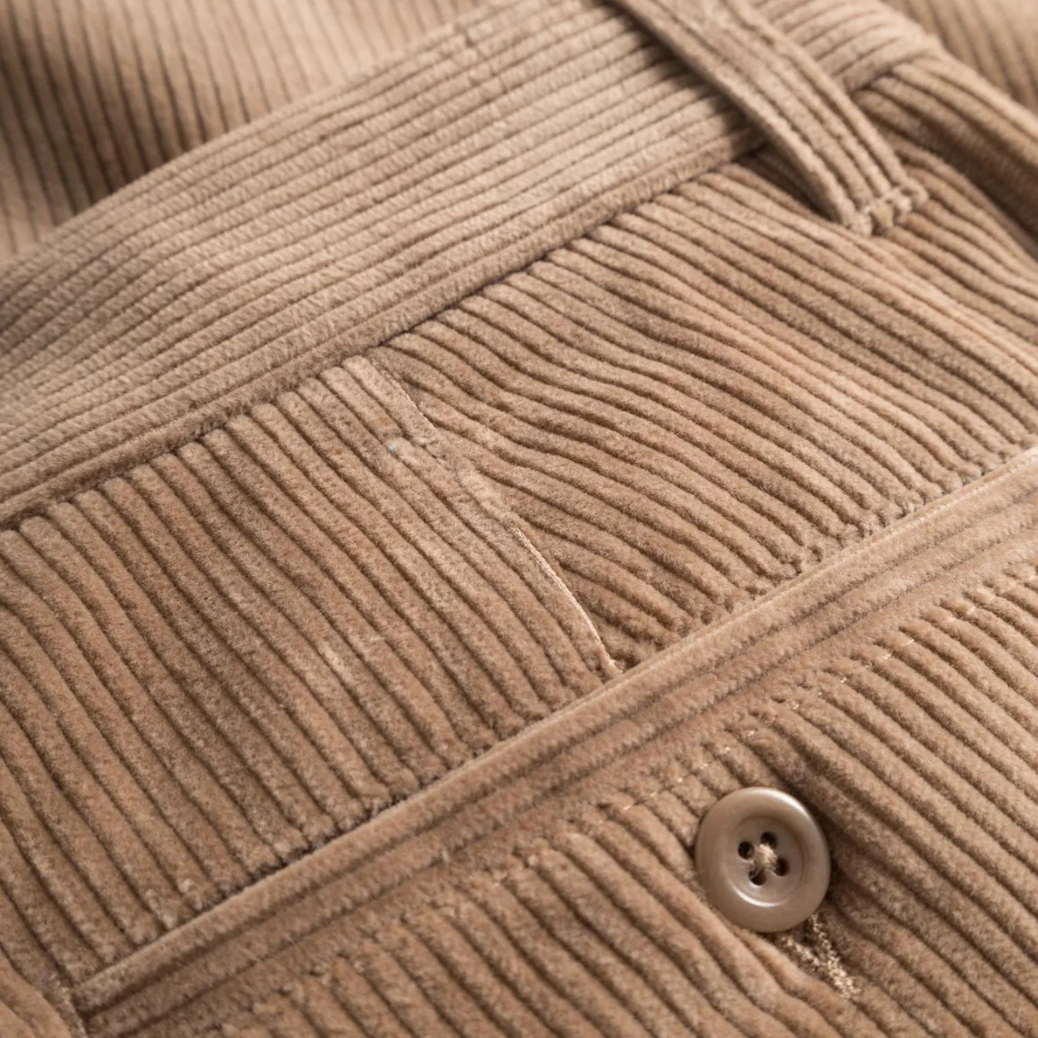 Aros Regular Wide Wale Corduroy Chino - Utility Khaki - Image 4