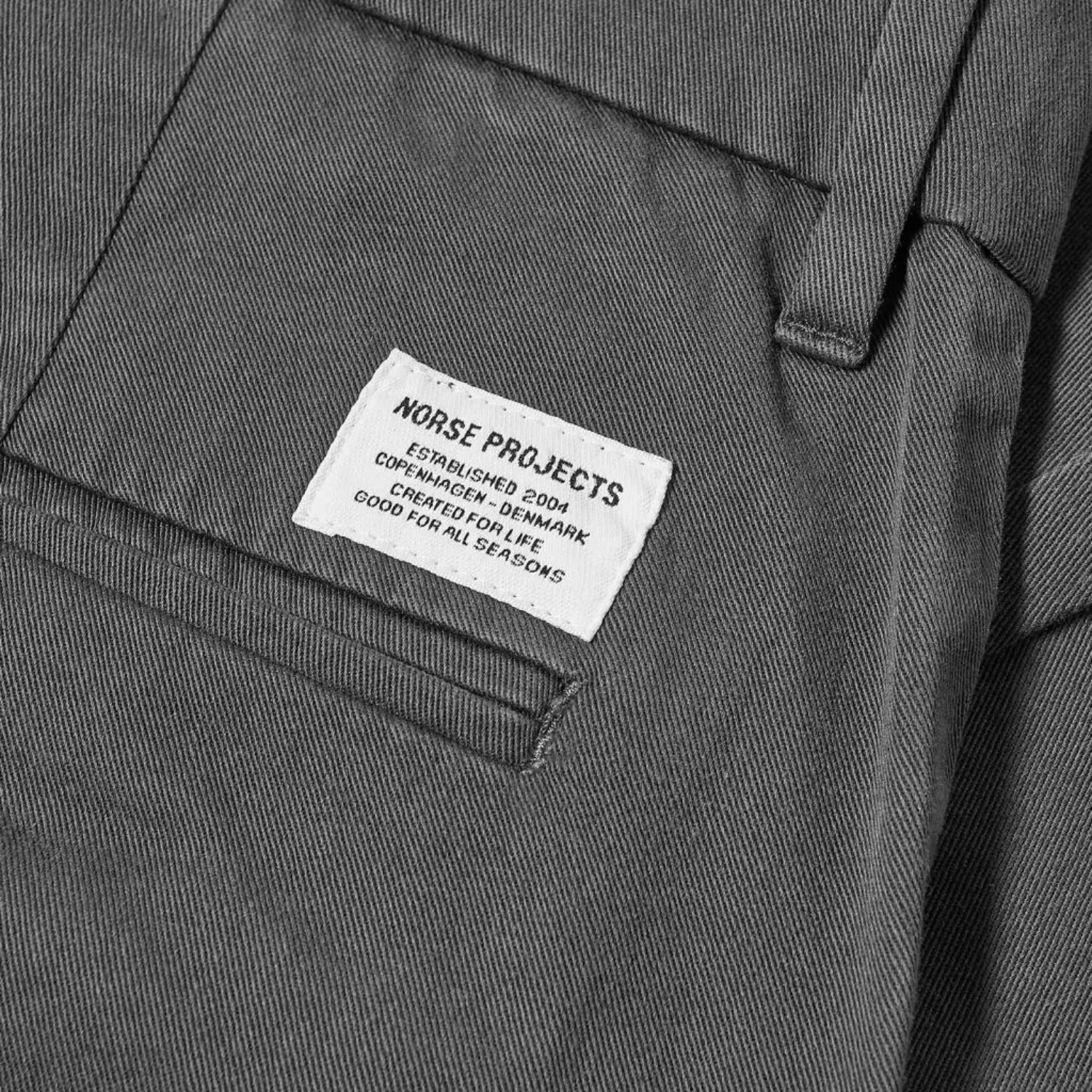Aros Slim Organic Stretch Twill Chino - Slate Grey - Image 3