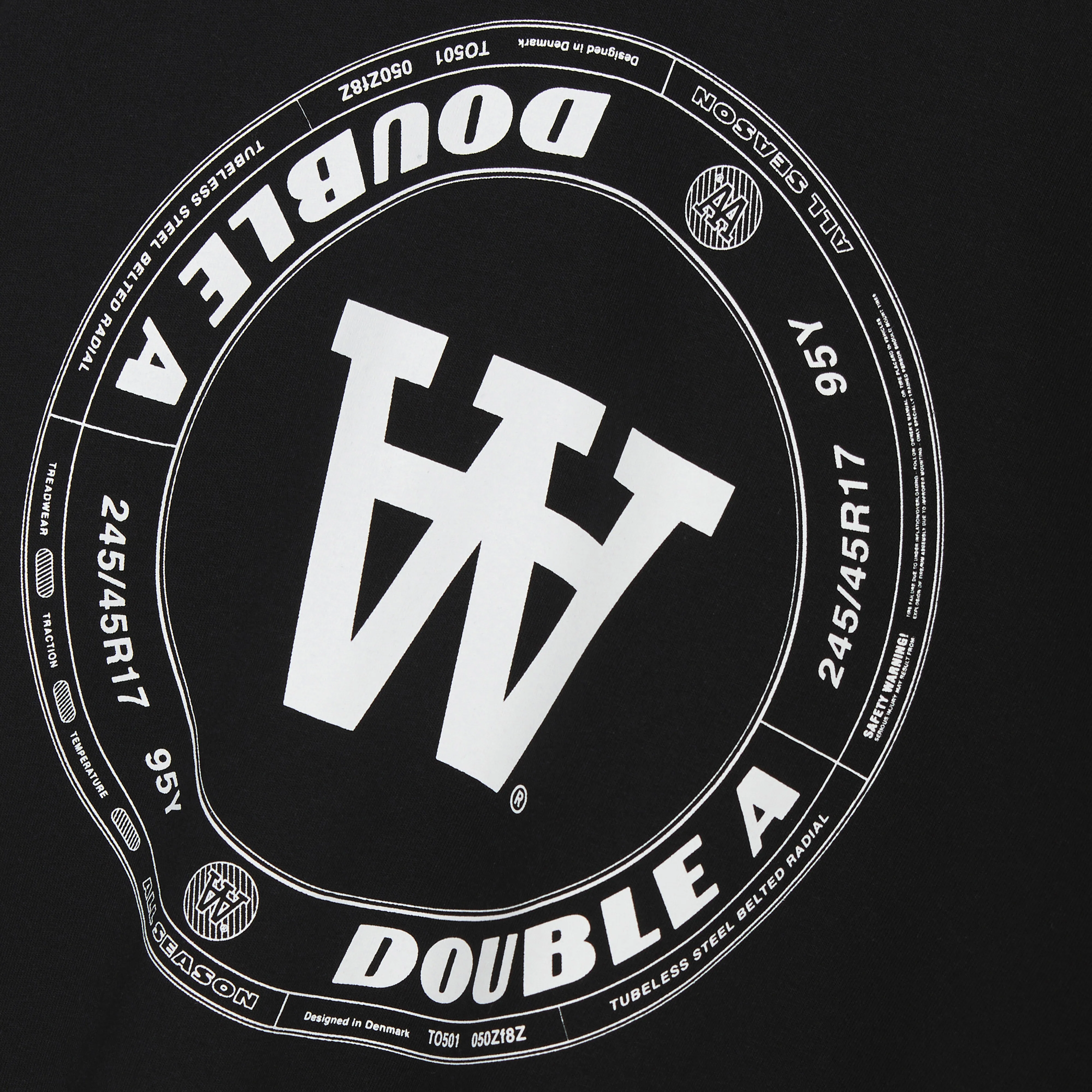 Asa Tirewall T-Shirt GOTS - Black - Image 3