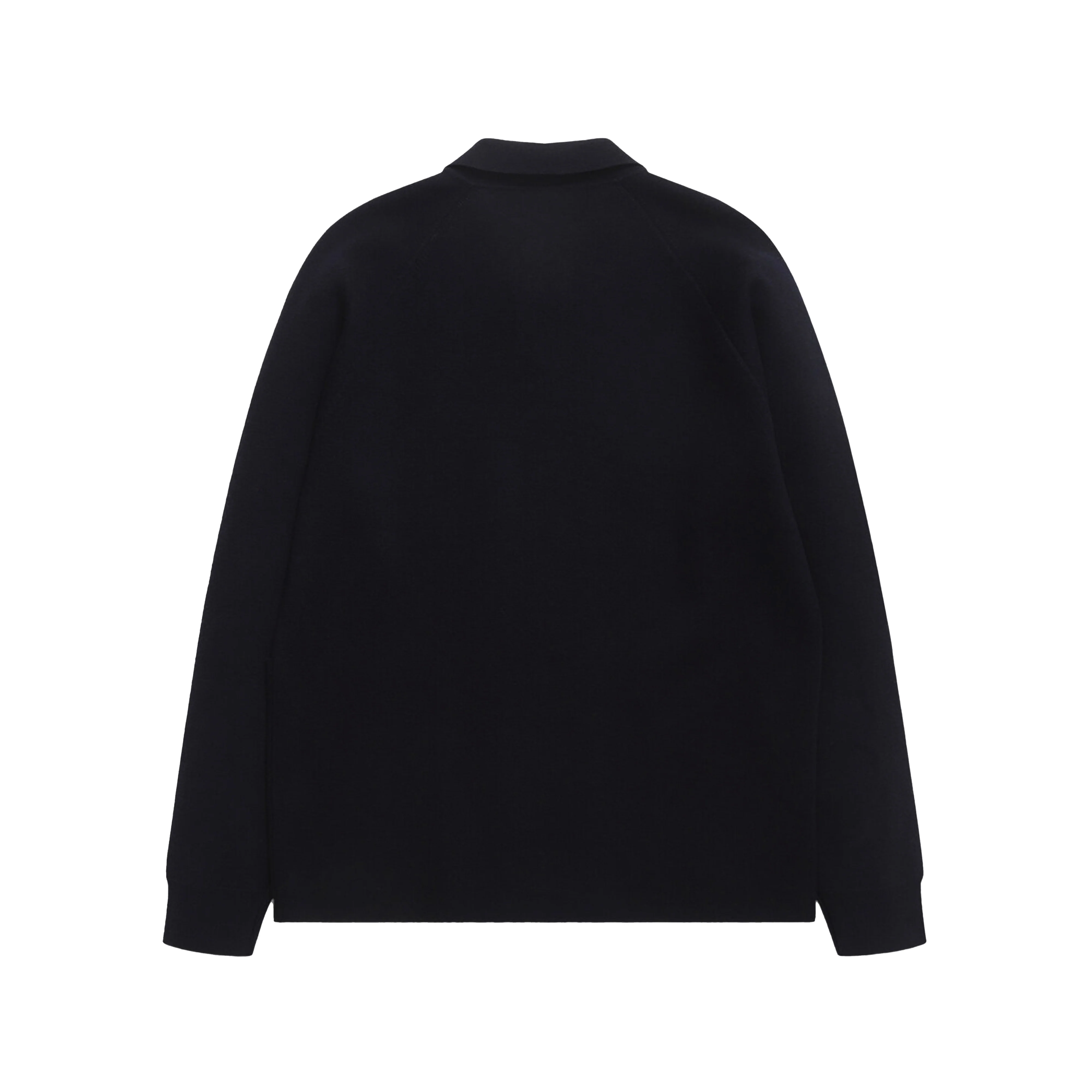 Bjarne Merino Cotton Milano Full Zip Jacket - Dark Navy - Image 2