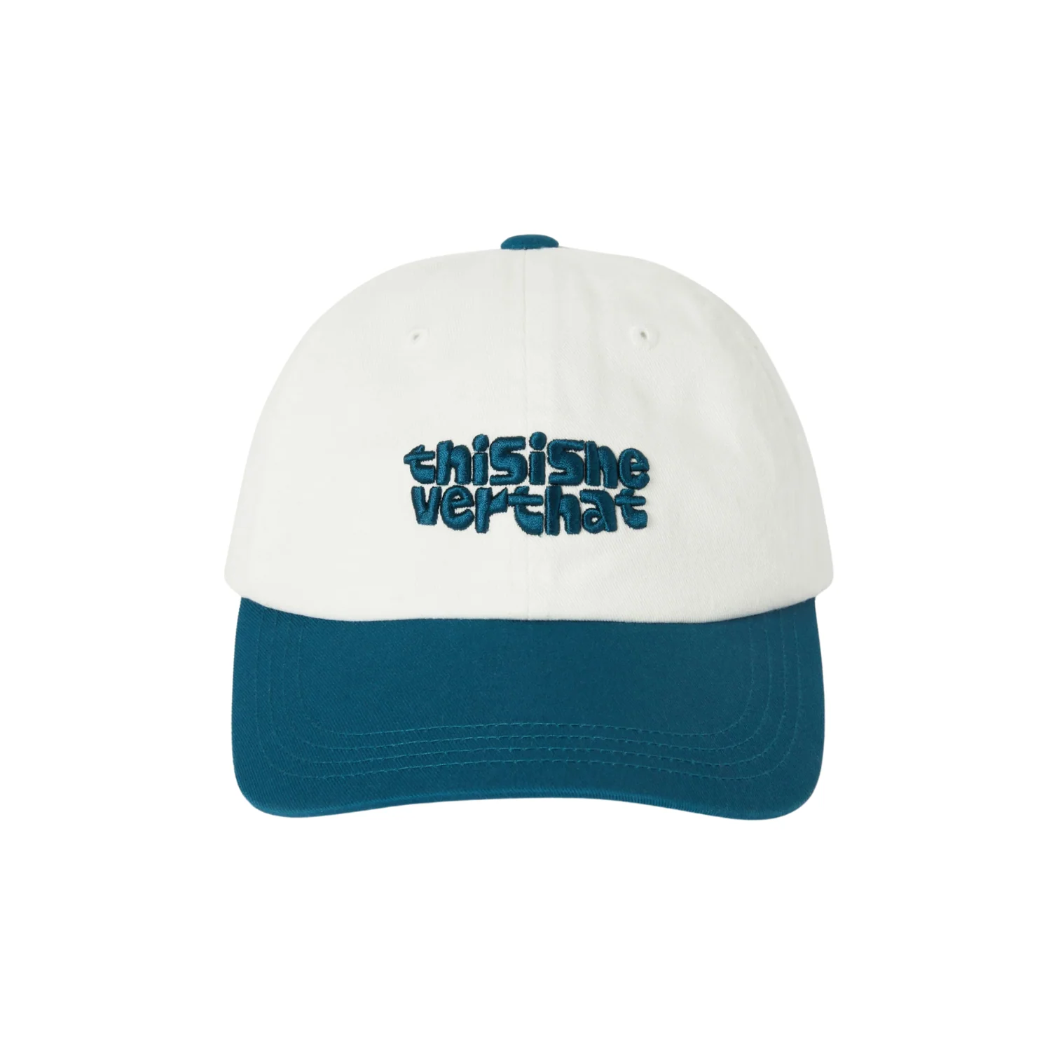 Bold Logo Cap - White/Blue - Image 3