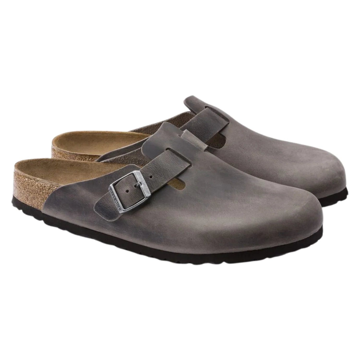 Boston Soft Footbed Oiled Leather - Iron - Image 2