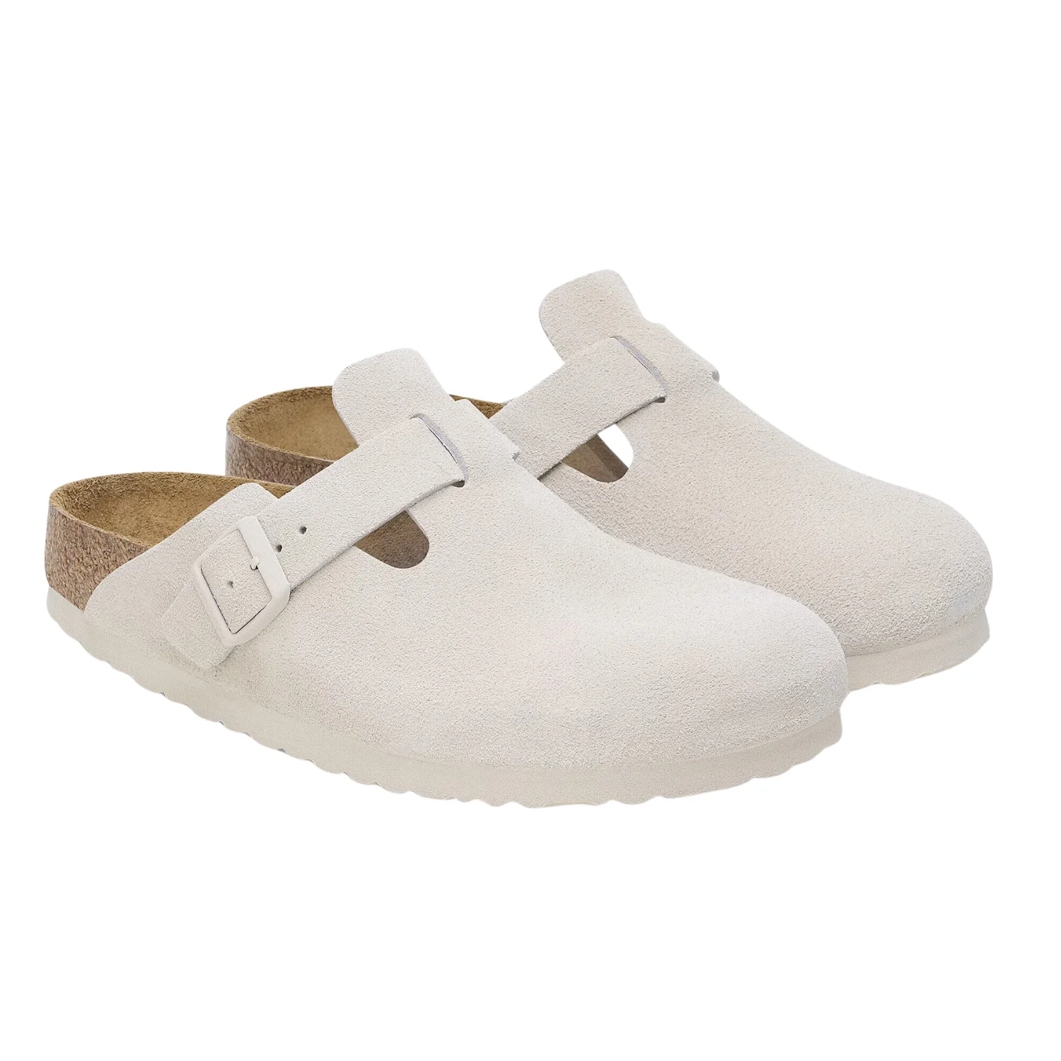 Boston Soft Footbed Suede Leather - Antique White - Image 2