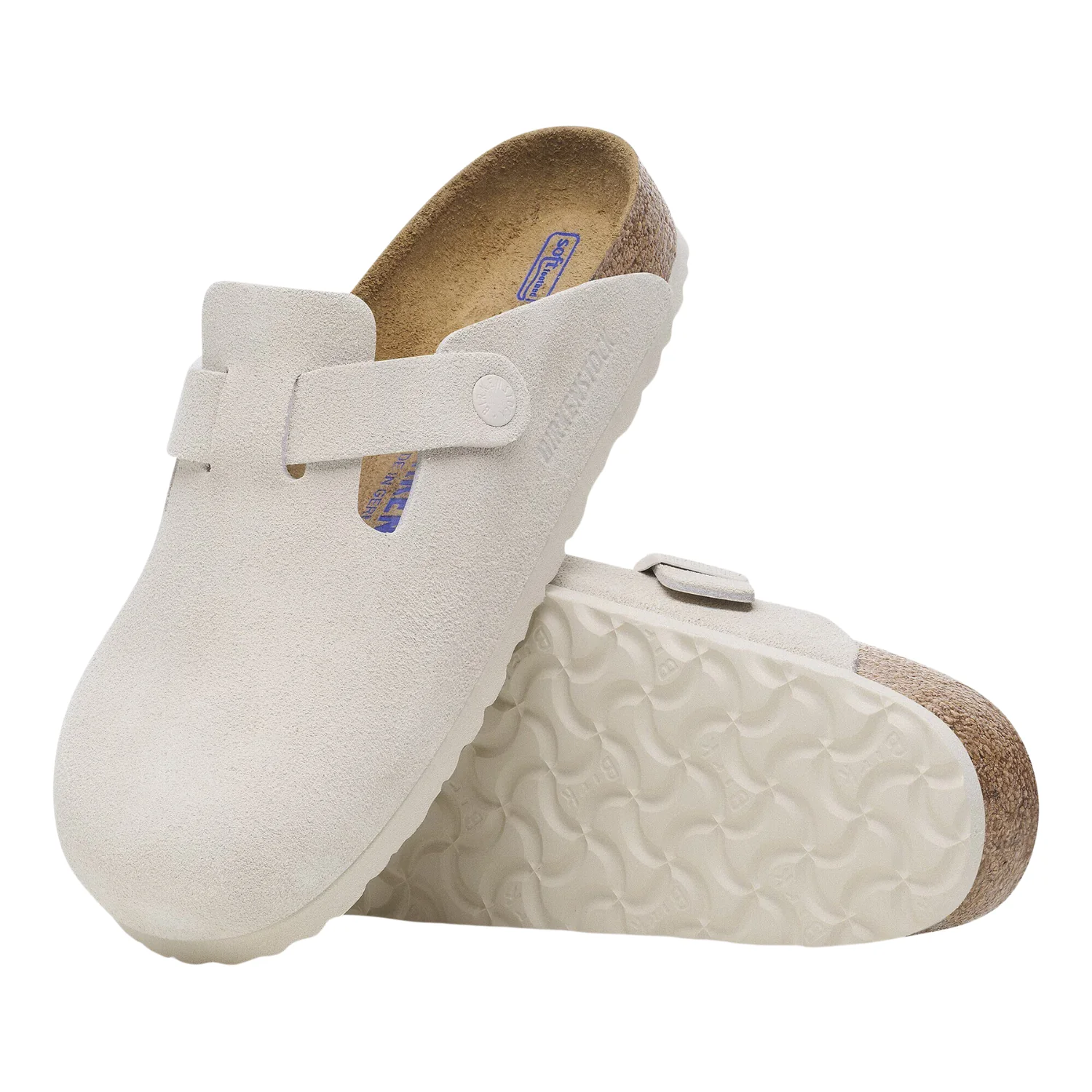 Boston Soft Footbed Suede Leather - Antique White - Image 3