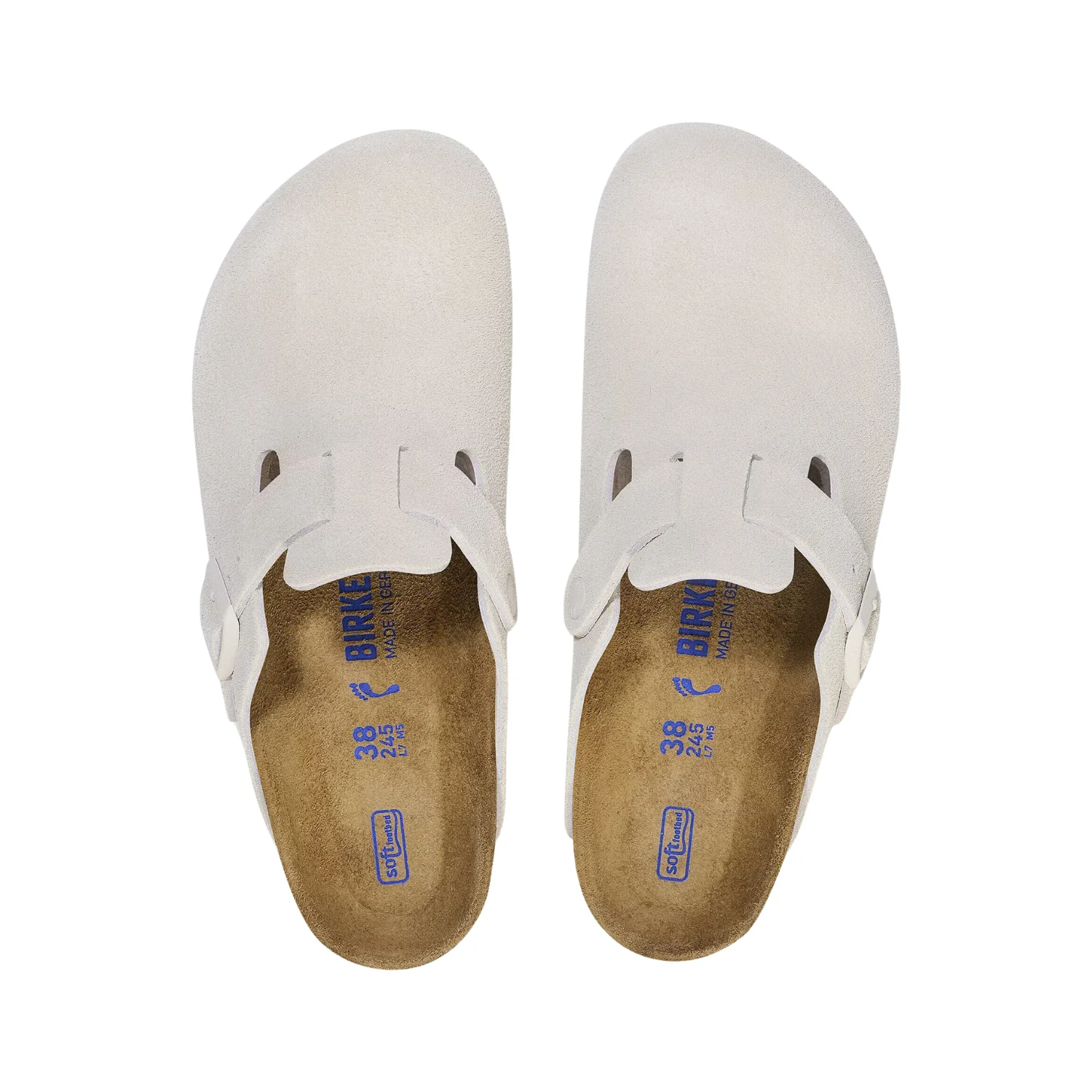Boston Soft Footbed Suede Leather - Antique White - Image 4