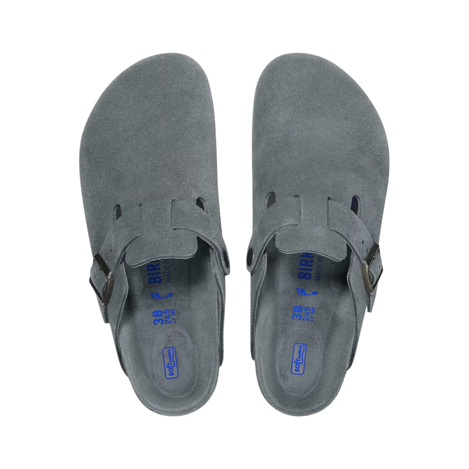 Boston Soft Footbed Suede Leather - Basalt Gray Tonal - Image 4
