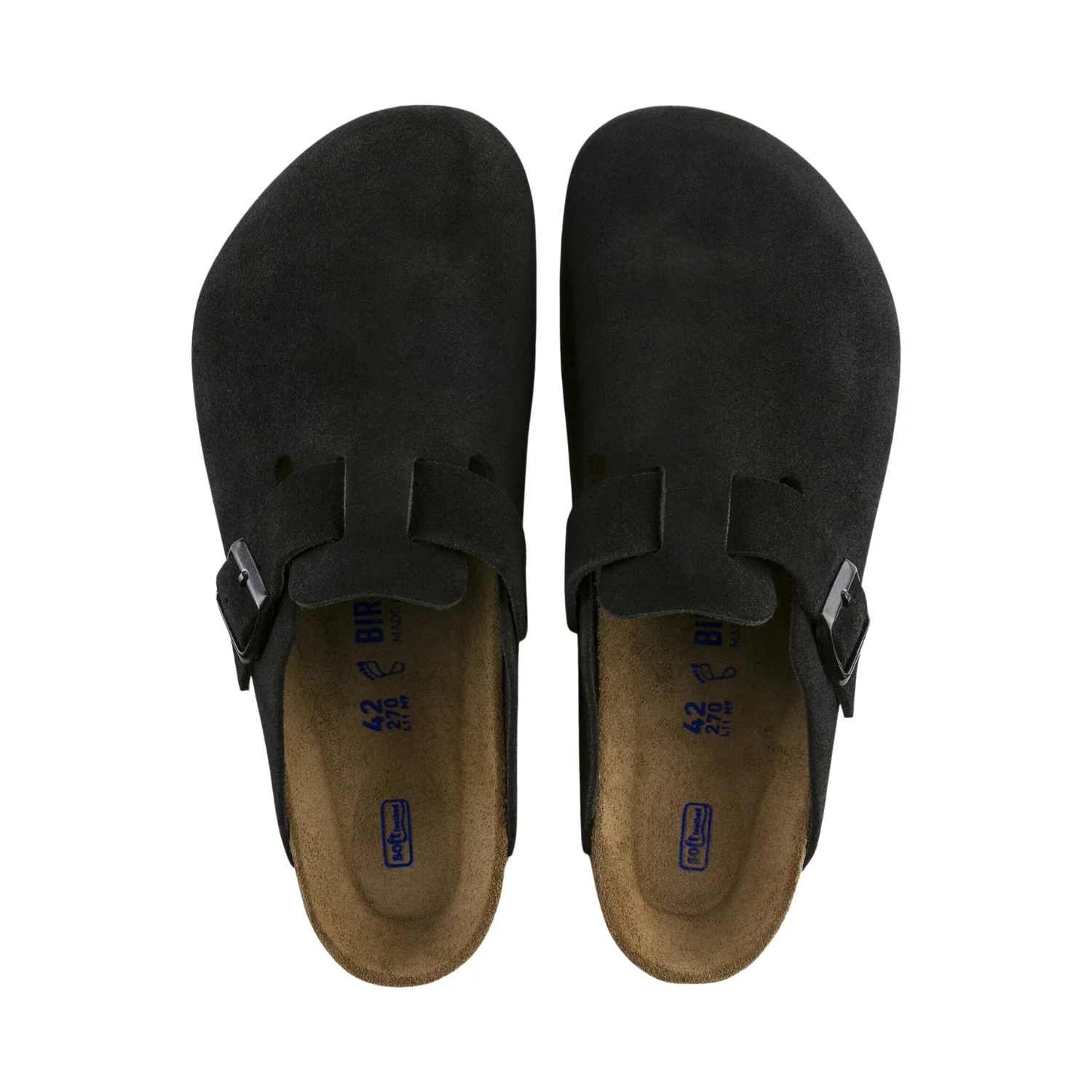 Boston Soft Footbed Suede Leather - Black - Image 4