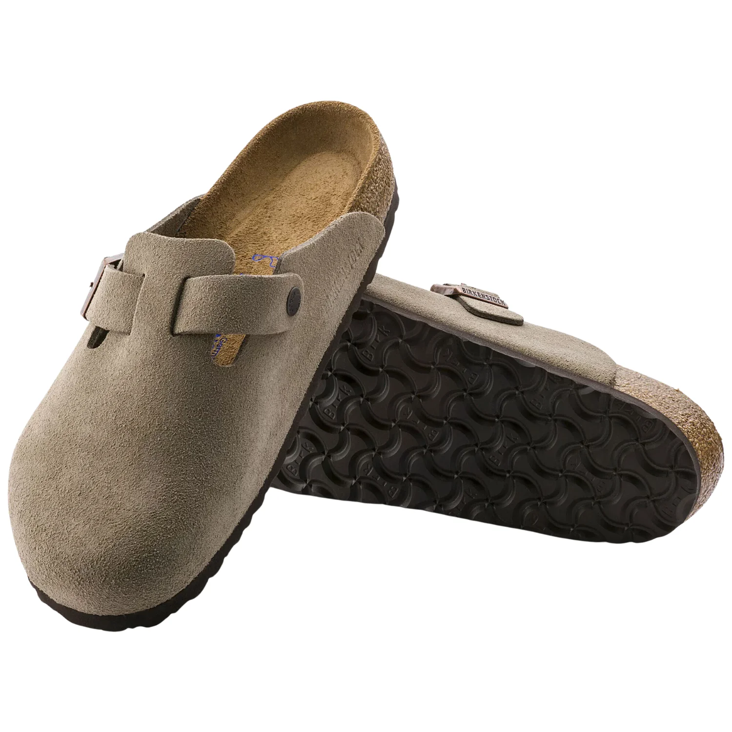 Boston Soft Footbed Suede Leather - Taupe - Image 3