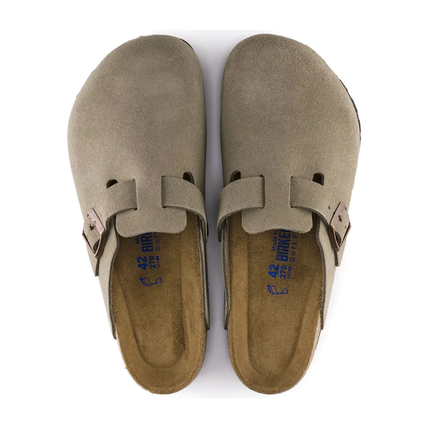 Boston Soft Footbed Suede Leather - Taupe - Image 4