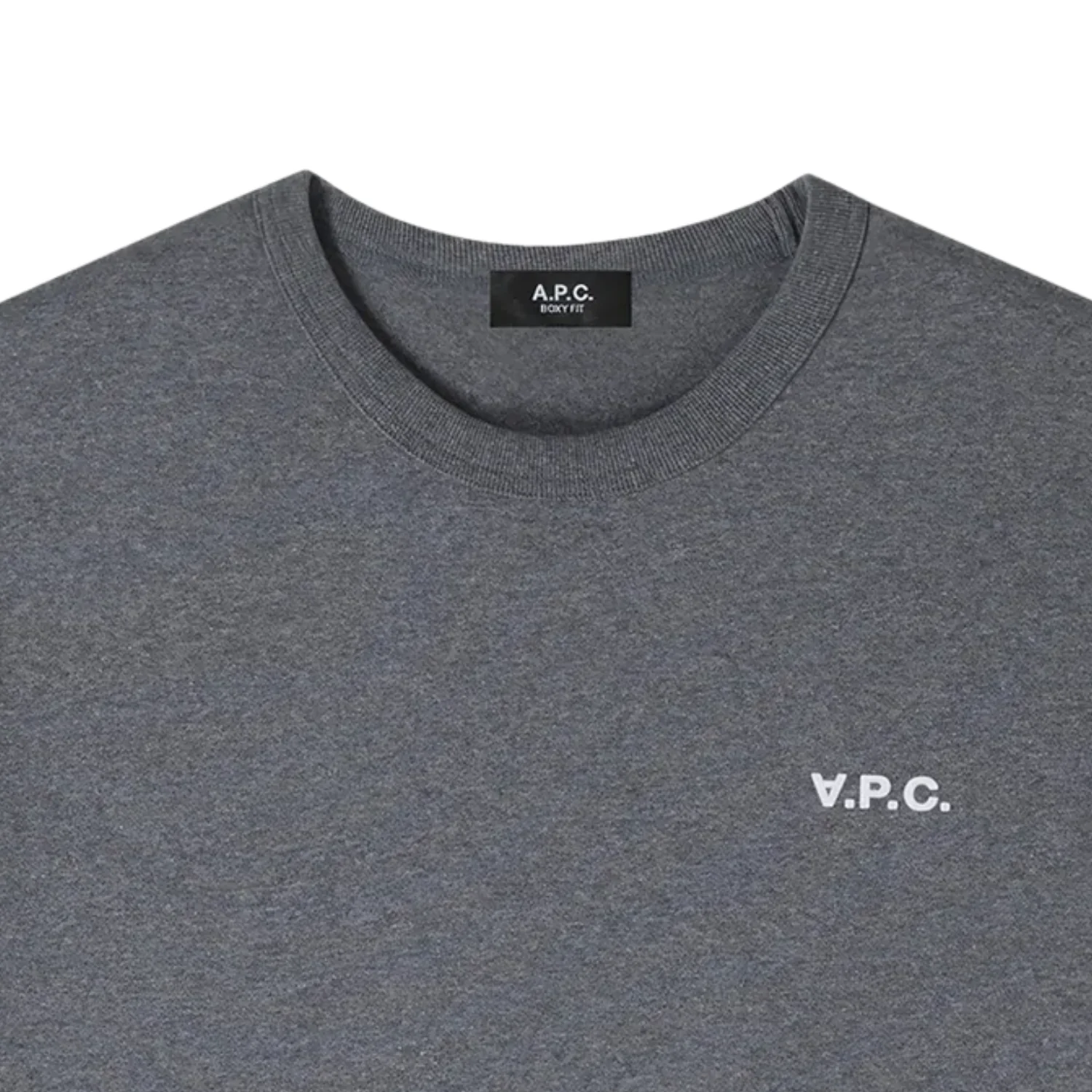 Boxy Petit VPC T-Shirt - Anthracite Chine/White - Image 2