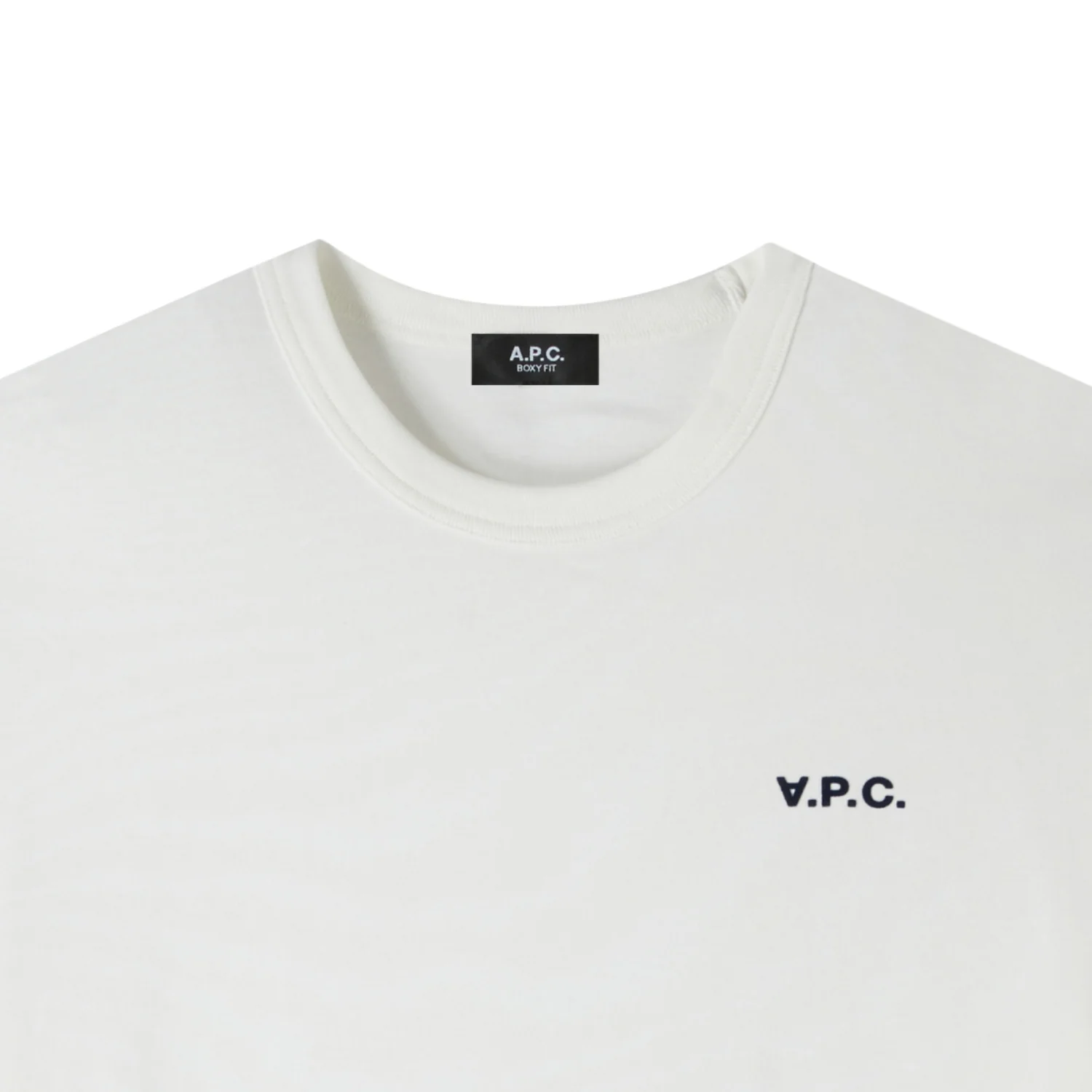 Boxy Petit VPC T-Shirt - White/Dark Navy - Image 2