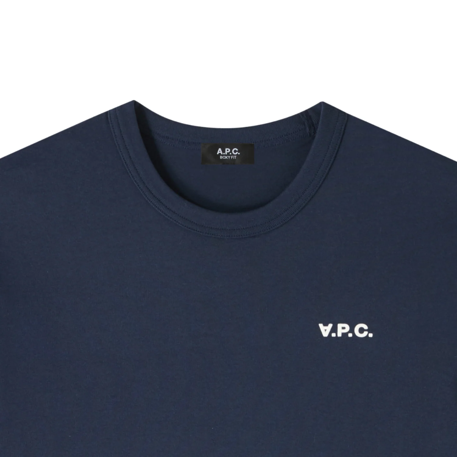 Boxy Petit VPC T-Shirt - Dark Navy/Ecru - Image 2