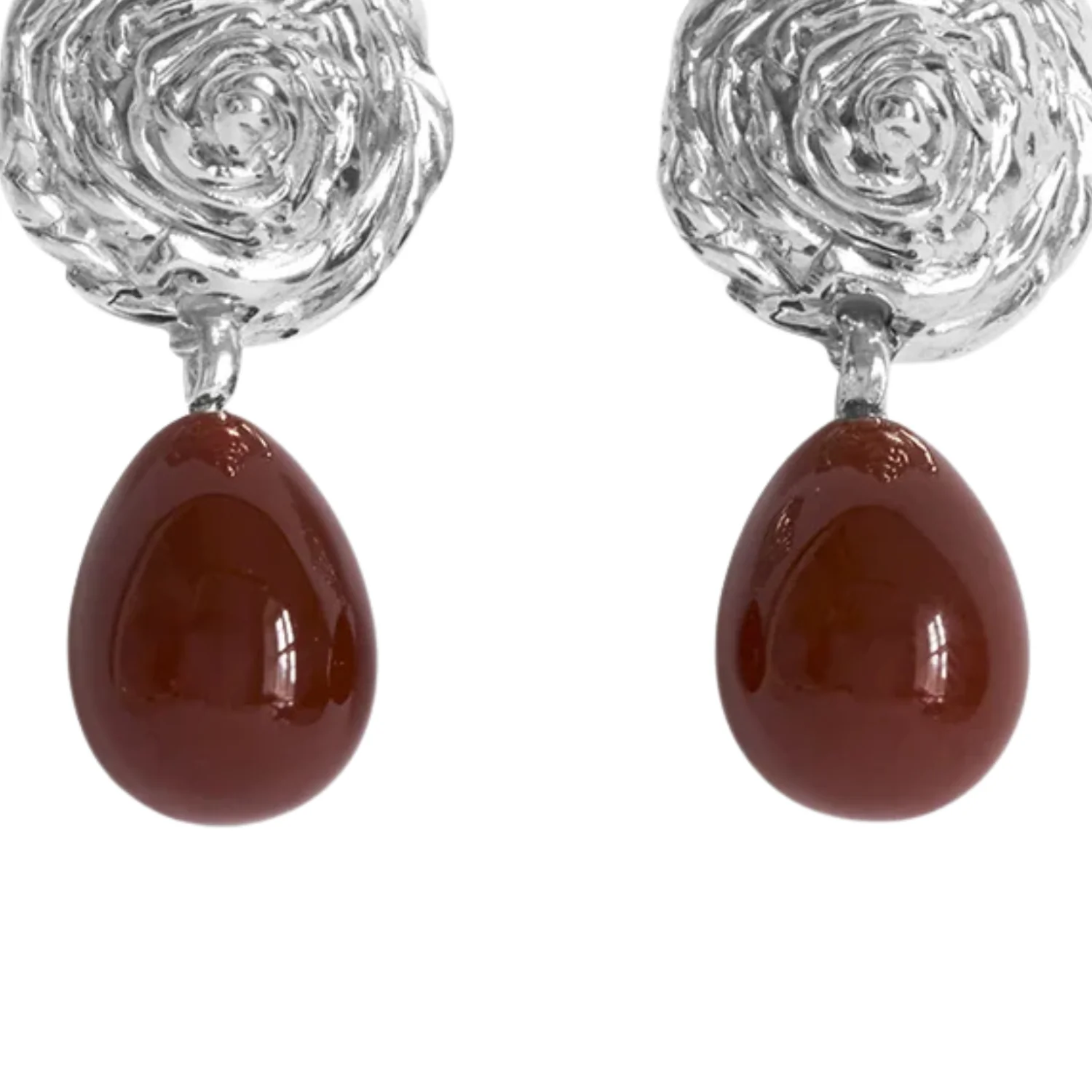Breton Carnelian Earring - Silver/Carnelinan - Image 2