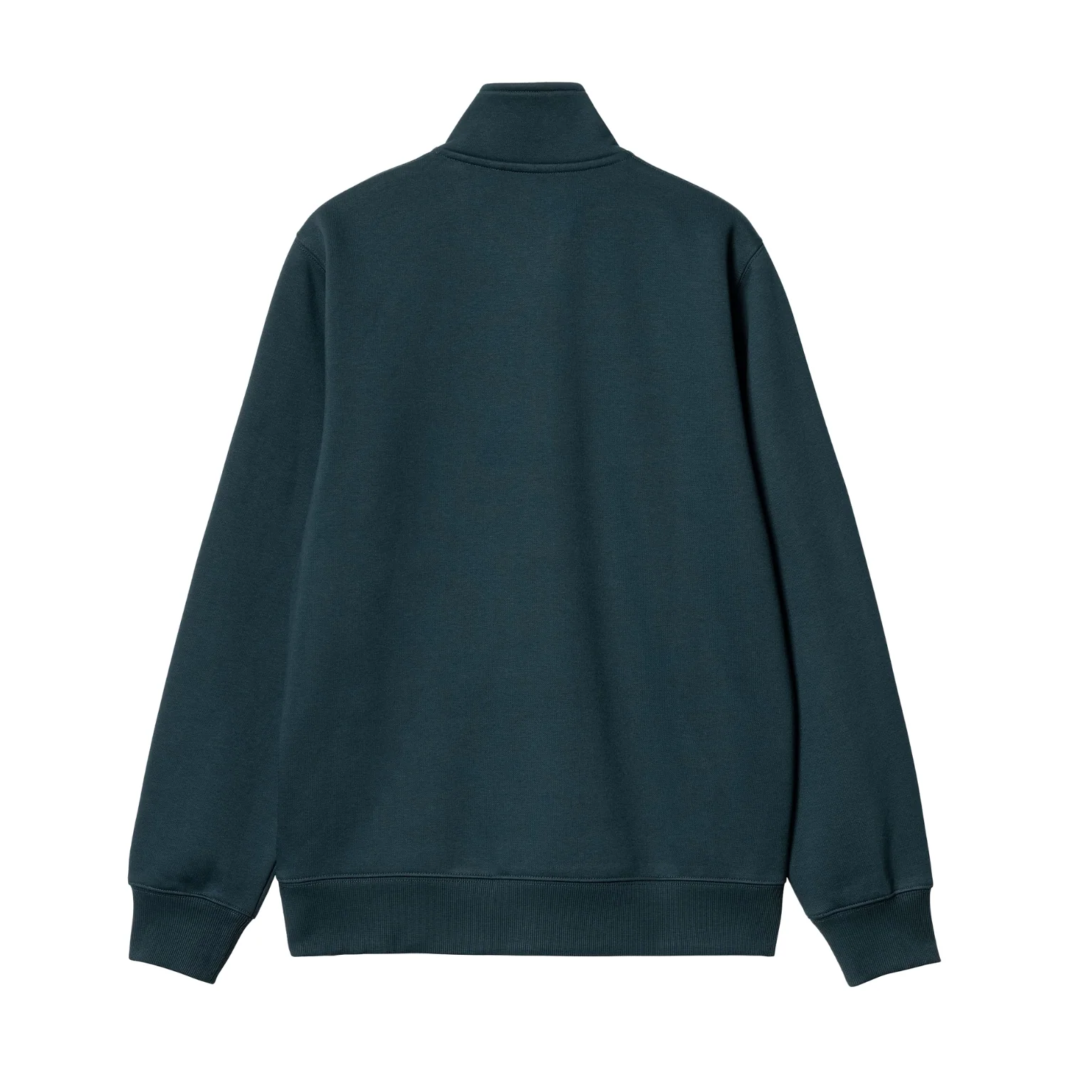 Chase Neck Zip Sweat - Duck Blue/Gold - Image 2