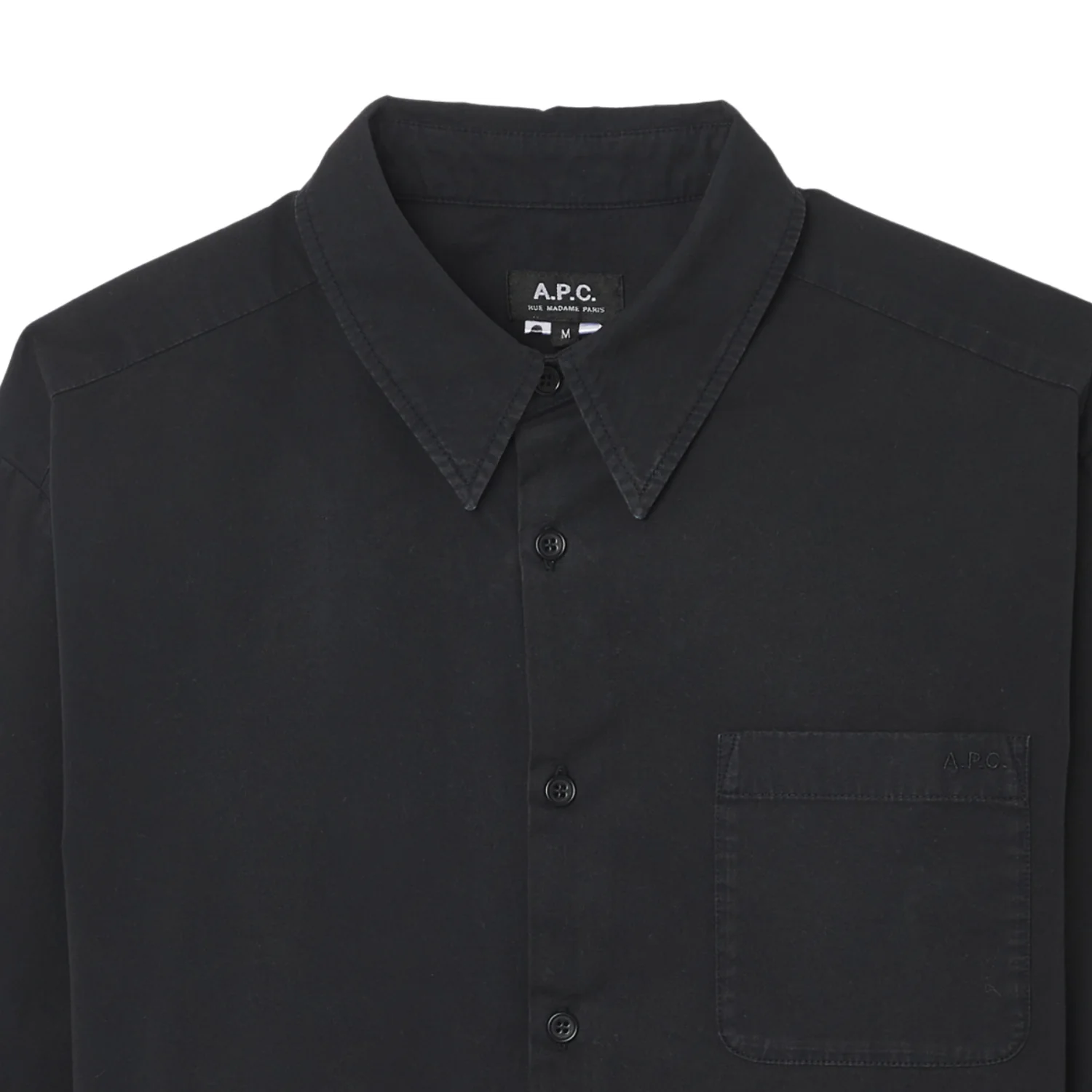 Chemise Malo Logo - Faux Noir - Image 2