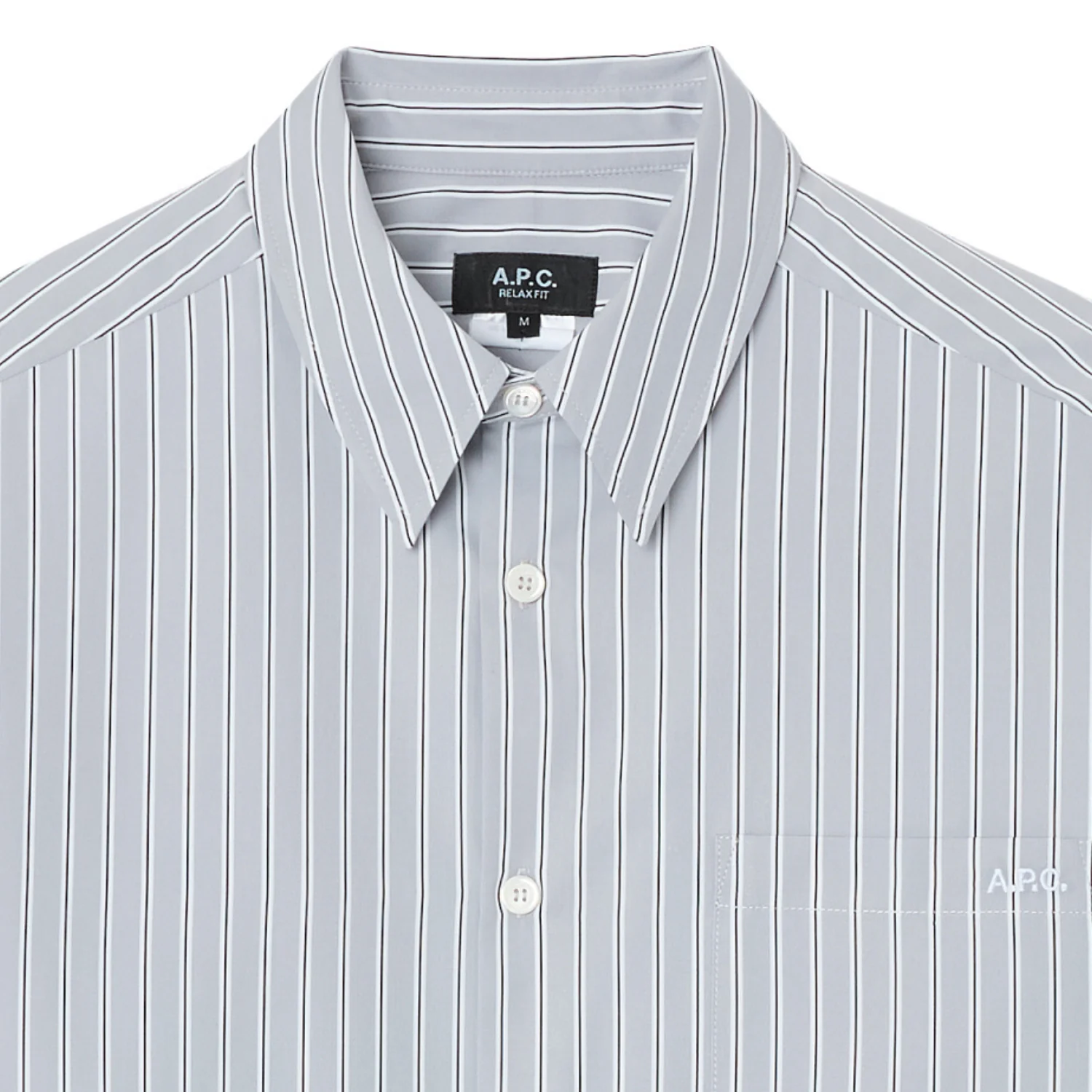 Chemise Malo Logo - Gris Clair - Image 2