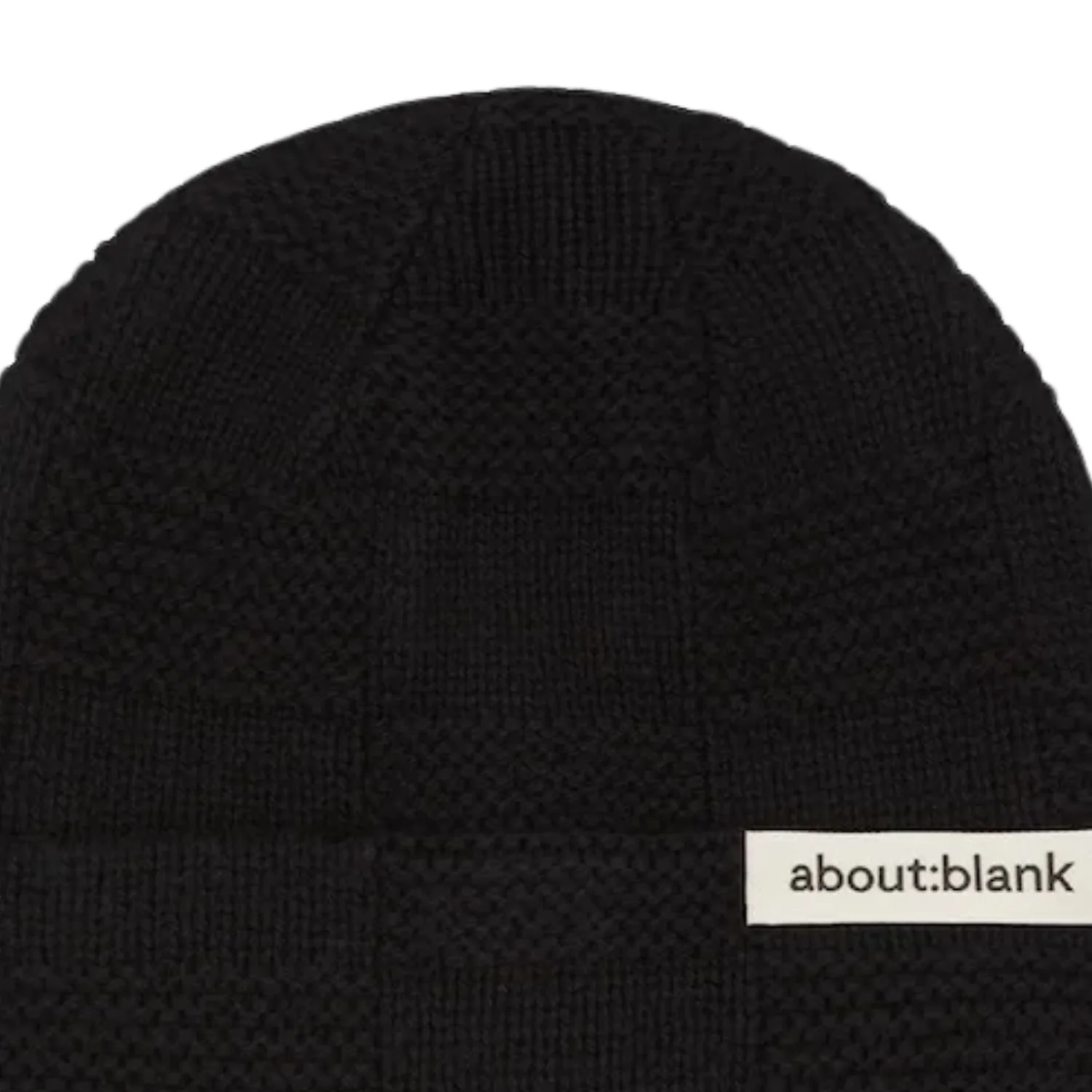 Chequerboard Beanie - Black - Image 2