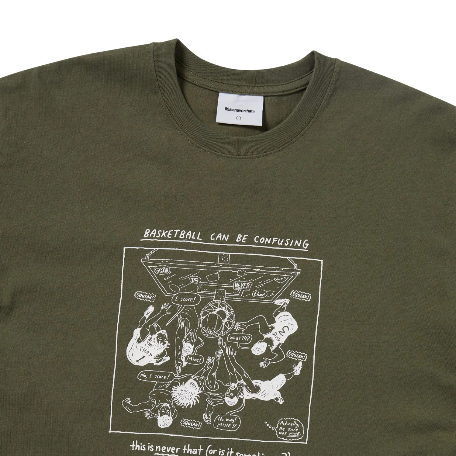 Confusing Basketball Tee - Olive - Image 3