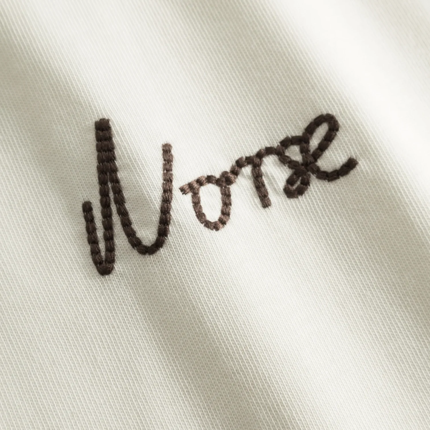 Johannes Organic Chain Stitch Logo T-Shirt - Ecru - Image 3