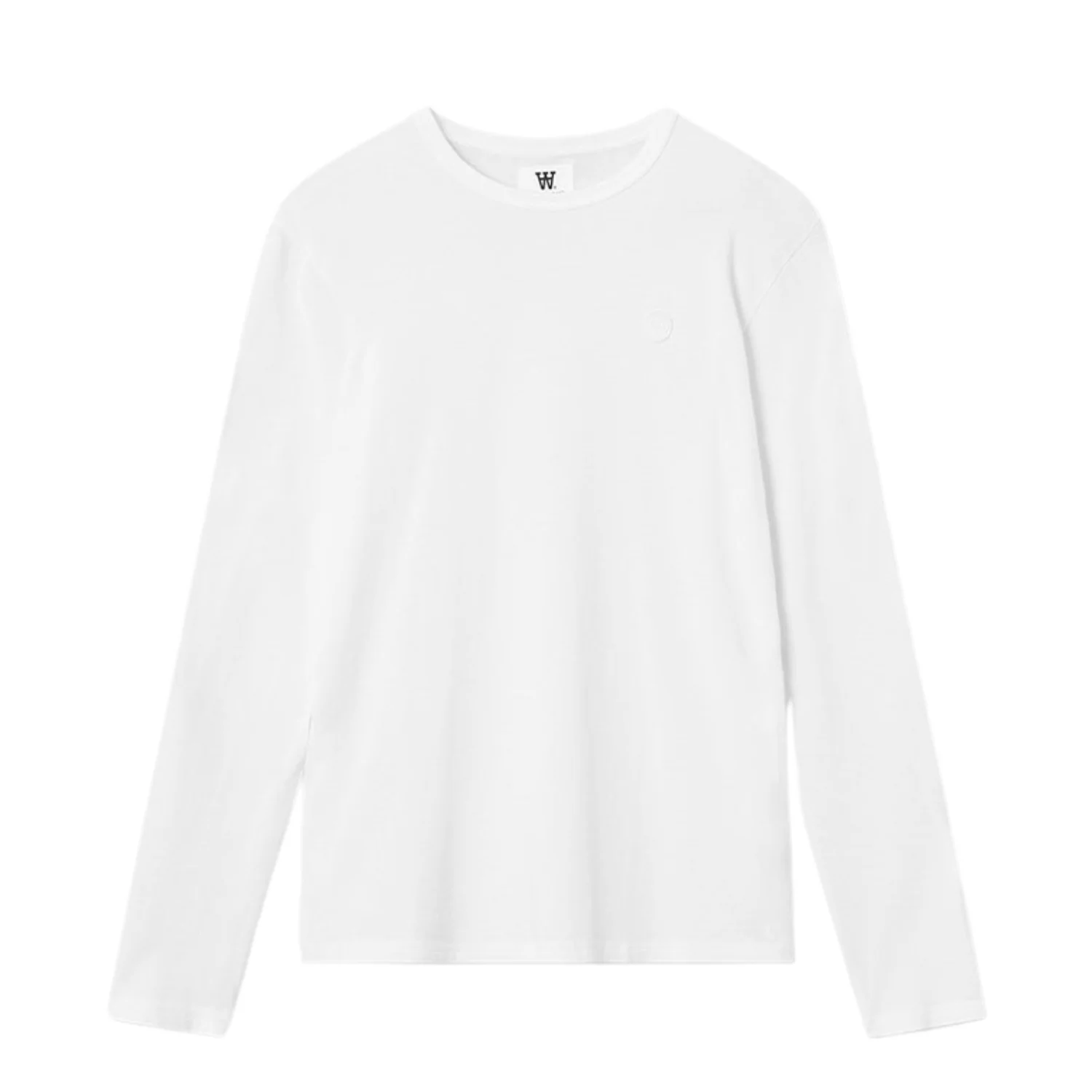 Mel Long Sleeve GOTS White Double A Logo - White/White