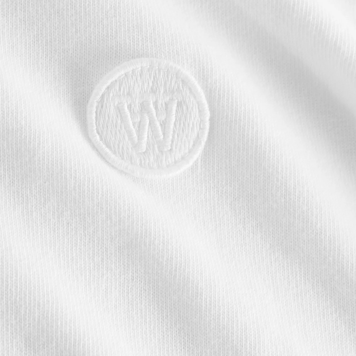 Mel Long Sleeve GOTS White Double A Logo - White/White - Image 3