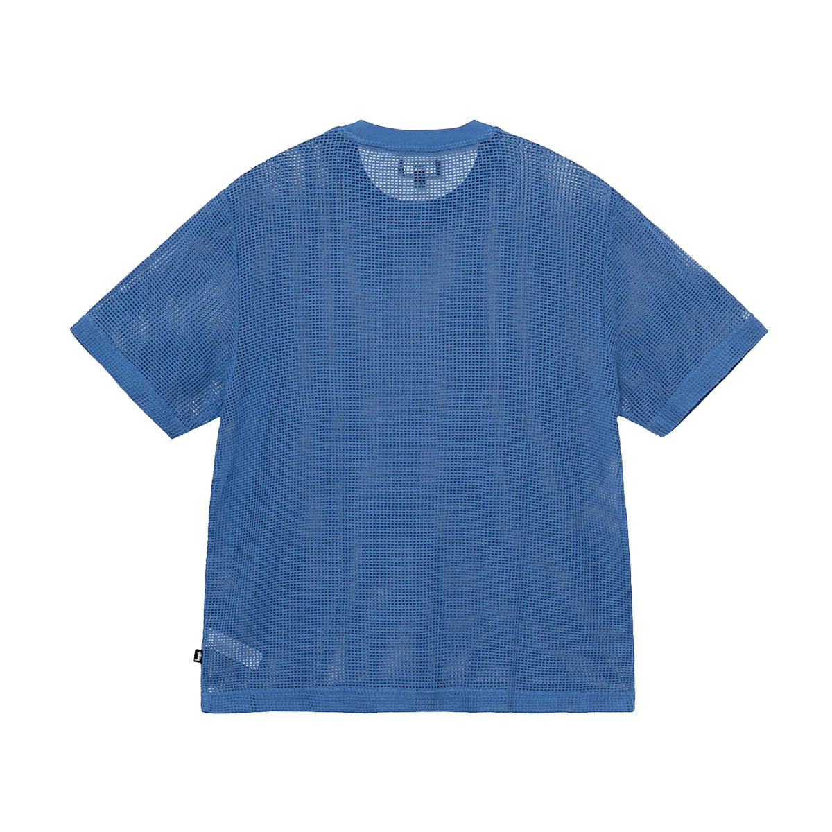 Cotton Mesh SS Crew - Ocean Blue - Image 2