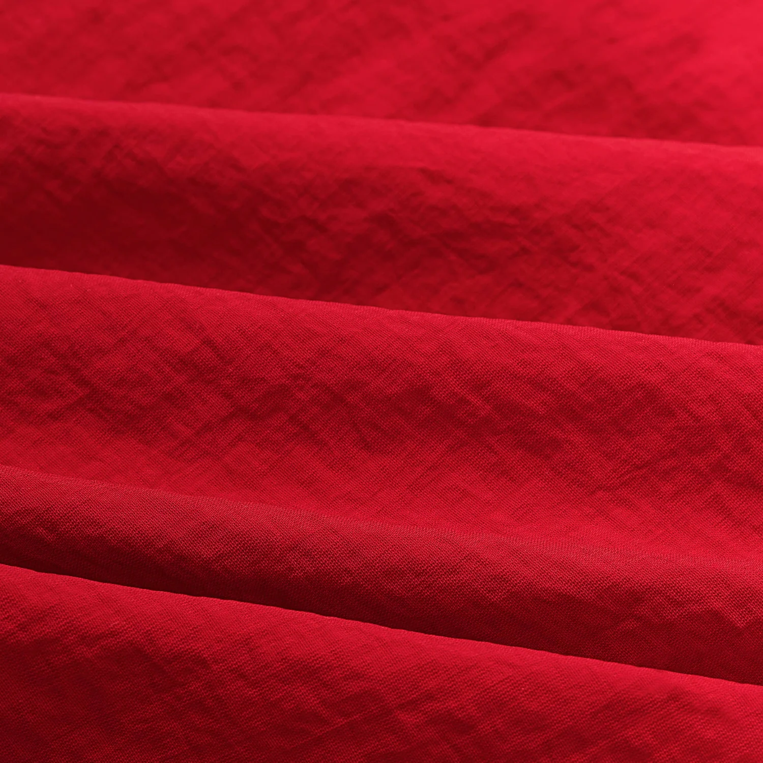 Crinkle Swim Shorts - Red - Image 3