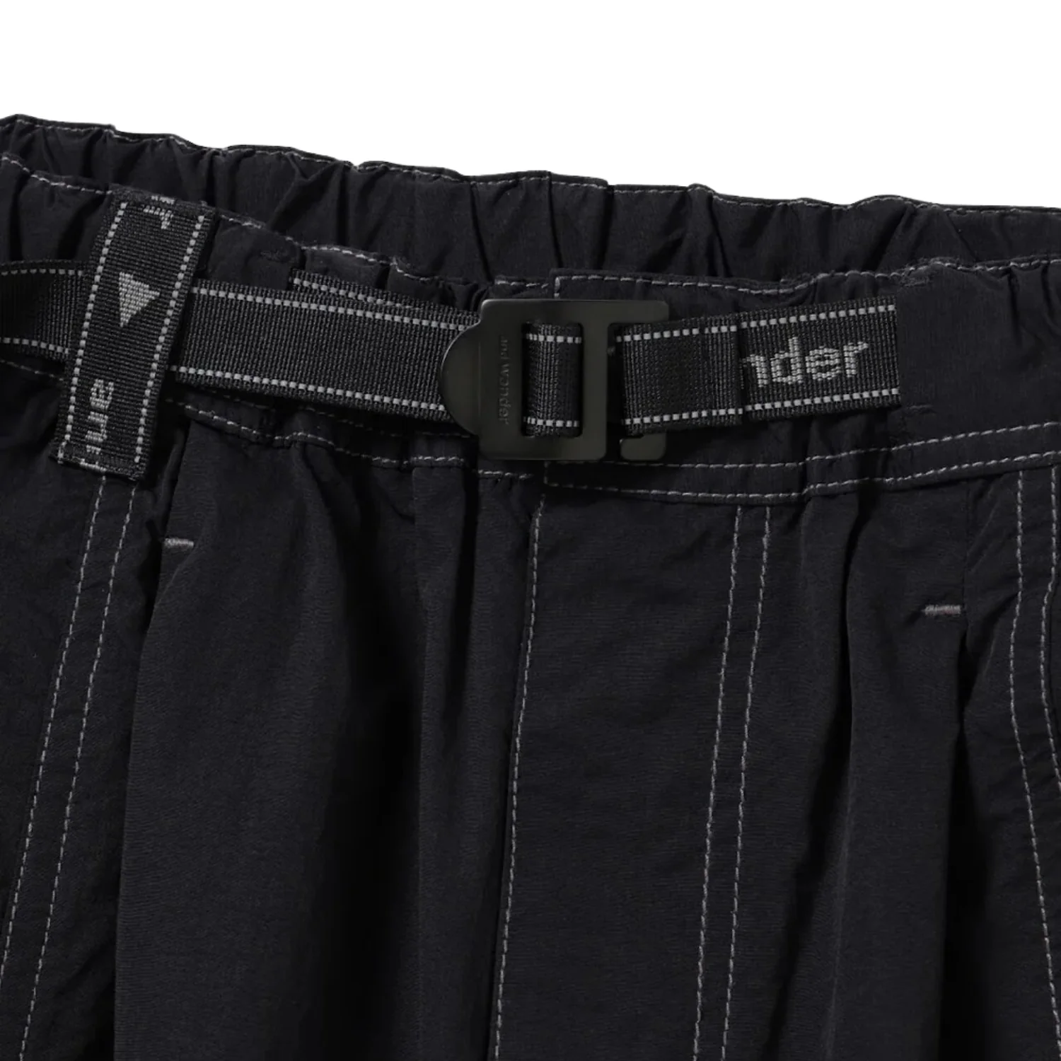 Crinkled Nylon Pants - Black - Image 3