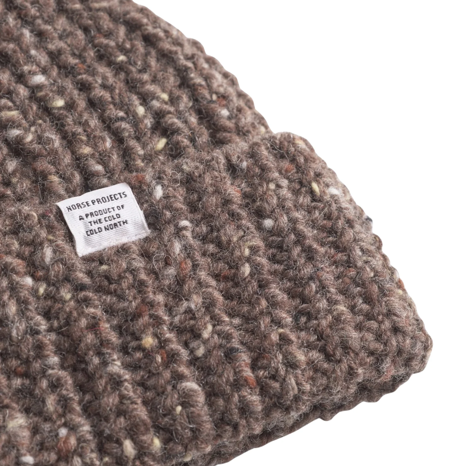 Daniel Donegal Rib Beanie - Seal Brown - Image 2