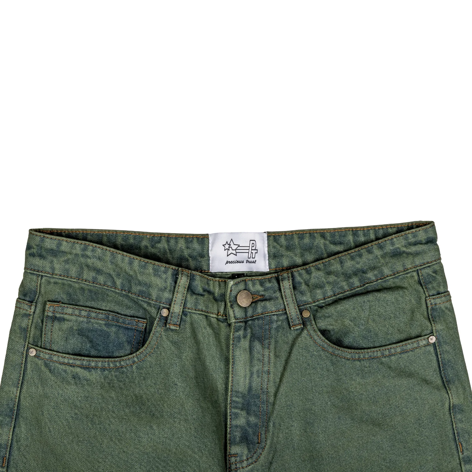 Distressed Denim - Washed Green - Image 3