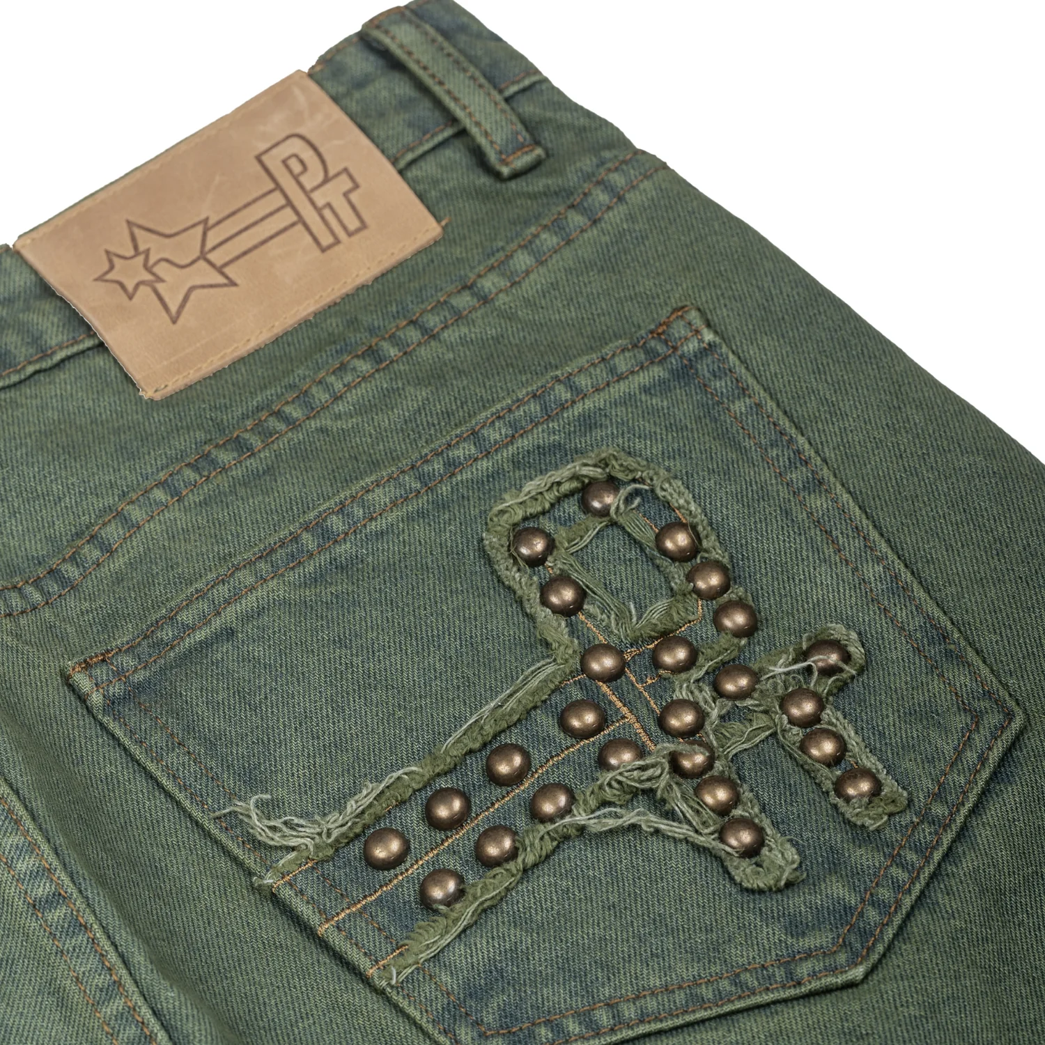 Distressed Denim - Washed Green - Image 4
