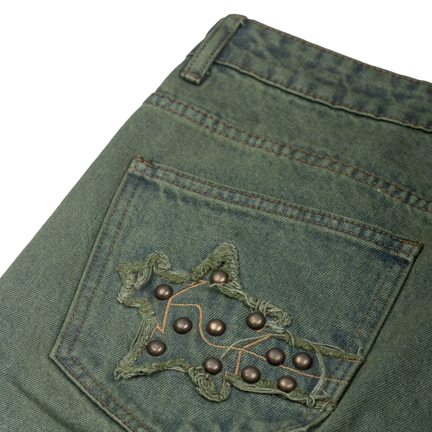 Distressed Denim - Washed Green - Image 8