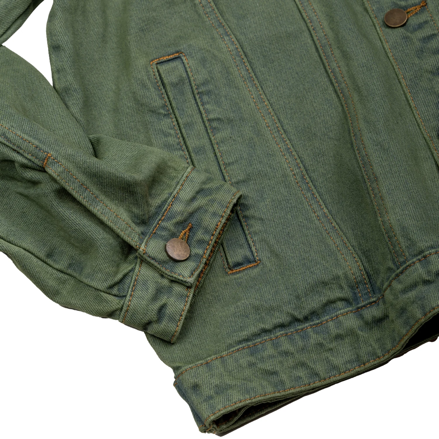 Distressed Jacket - Washed Green - Image 4