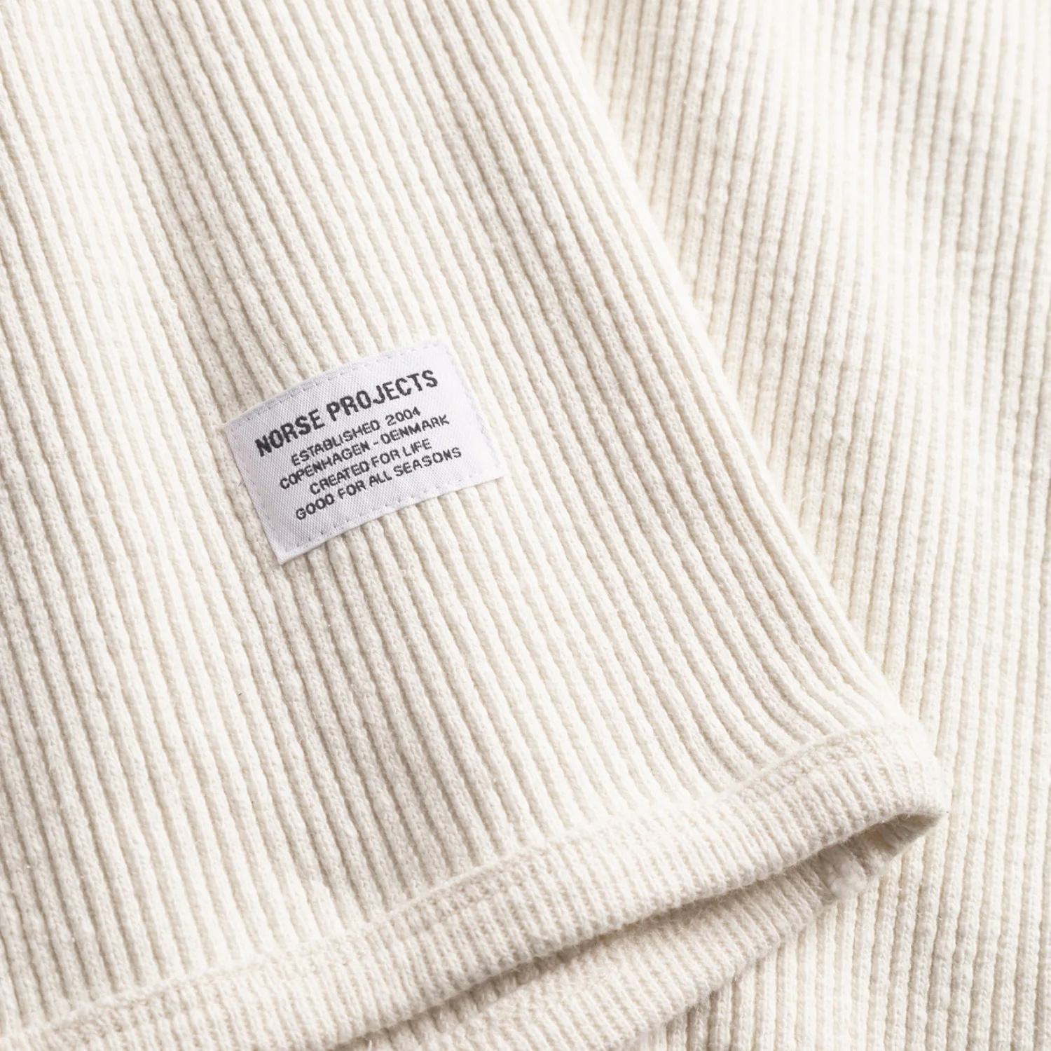 Eske Military Rib LS T-Shirt - Ecru - Image 4