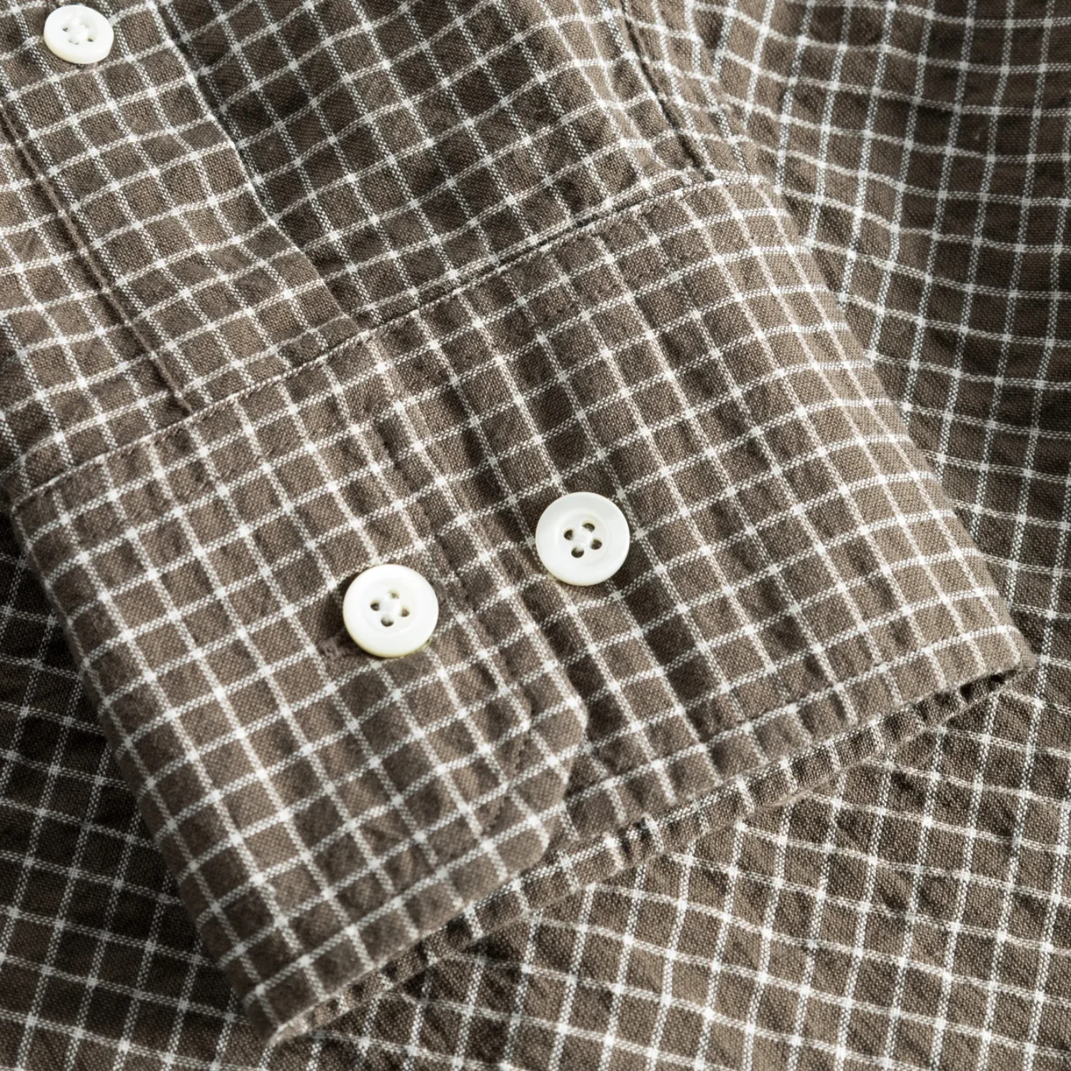 Espevik Check Oversized Shirt - Taupe - Image 4