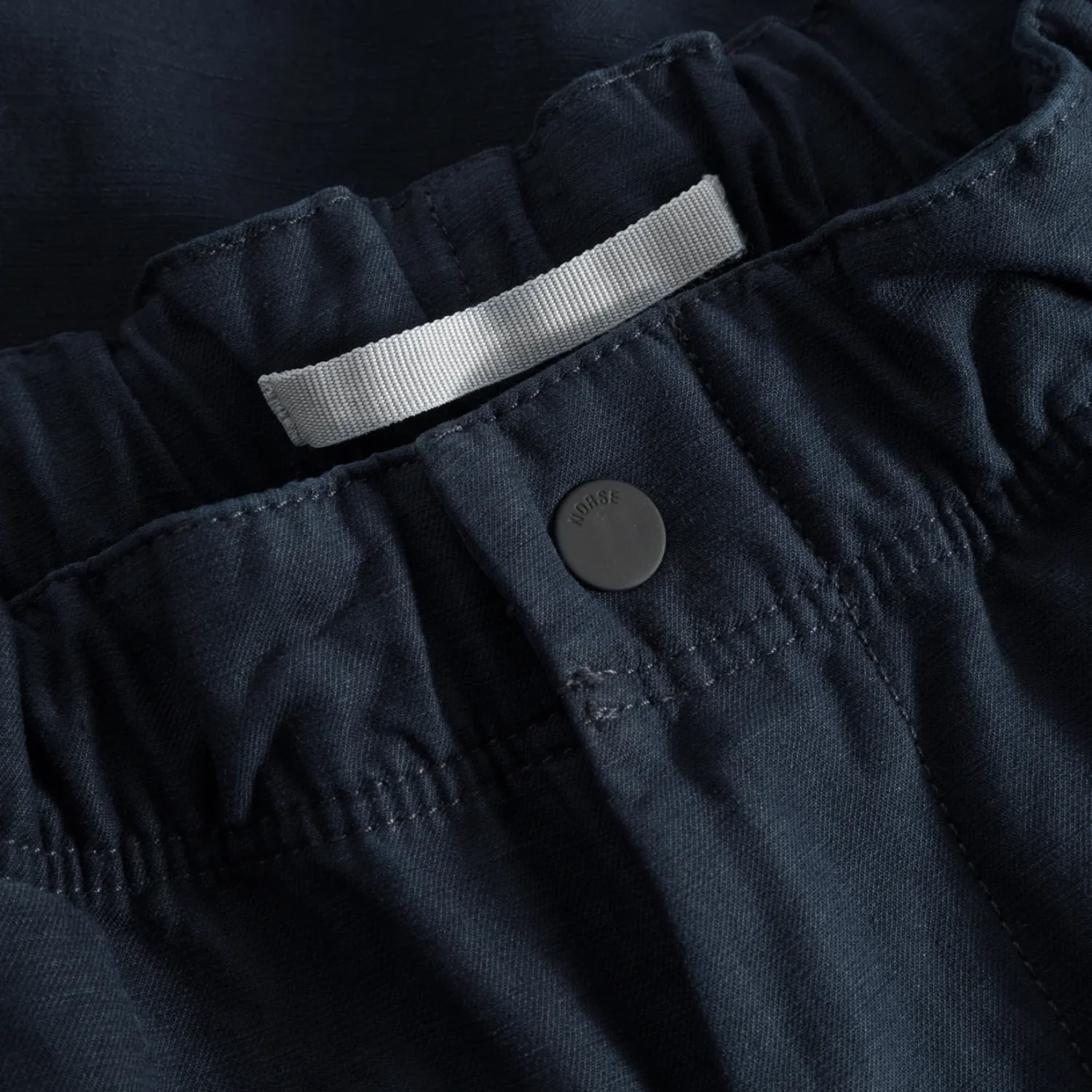 Ezra Relaxed Cotton Linen Trouser - Dark Navy - Image 3