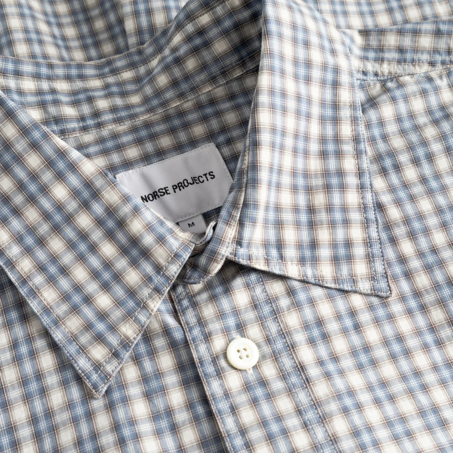 Falster Fine Check Oversize Shirt - Cerulean - Image 3