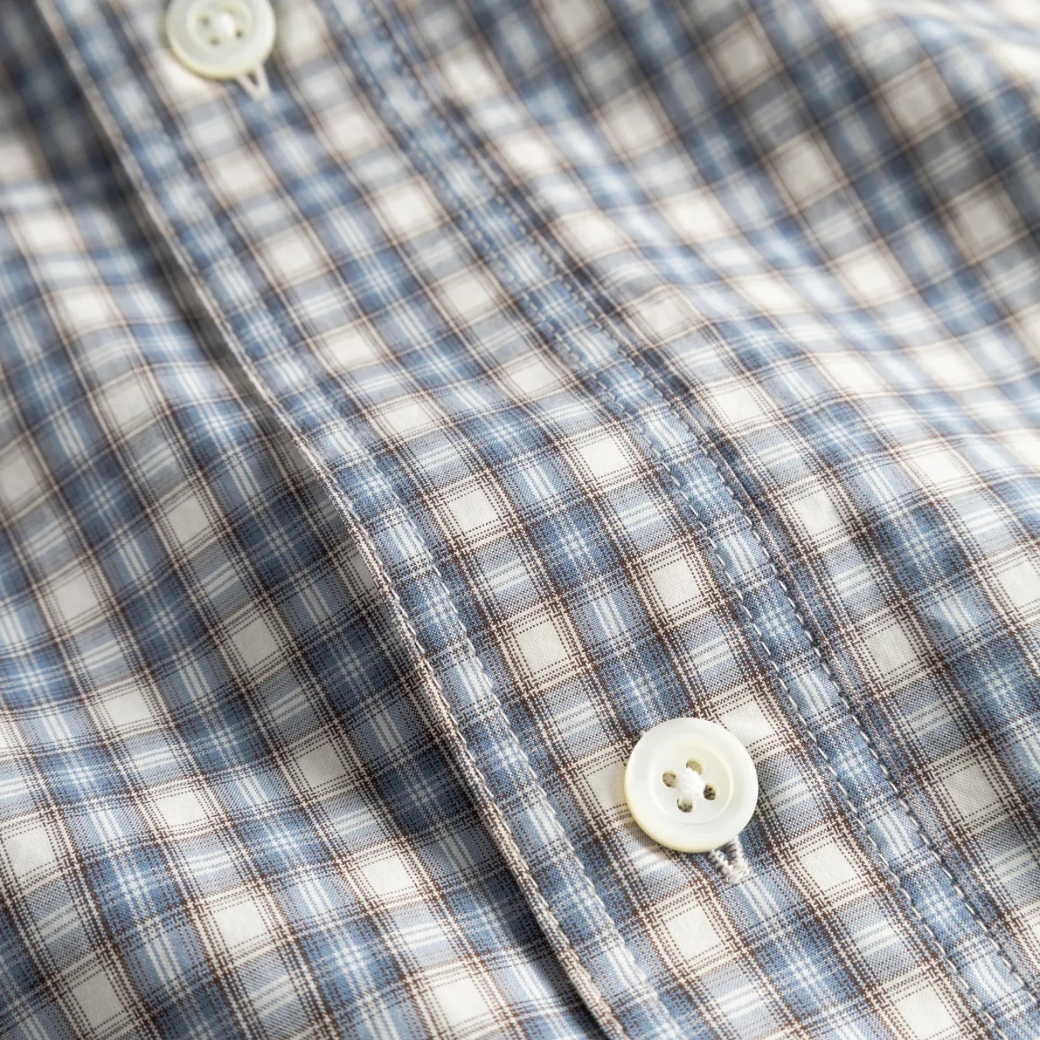 Falster Fine Check Oversize Shirt - Cerulean - Image 5