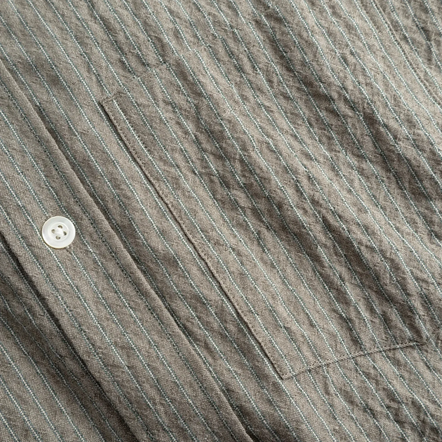 Falster Oversized Textured Stripe Shirt - Vetiver - Image 4