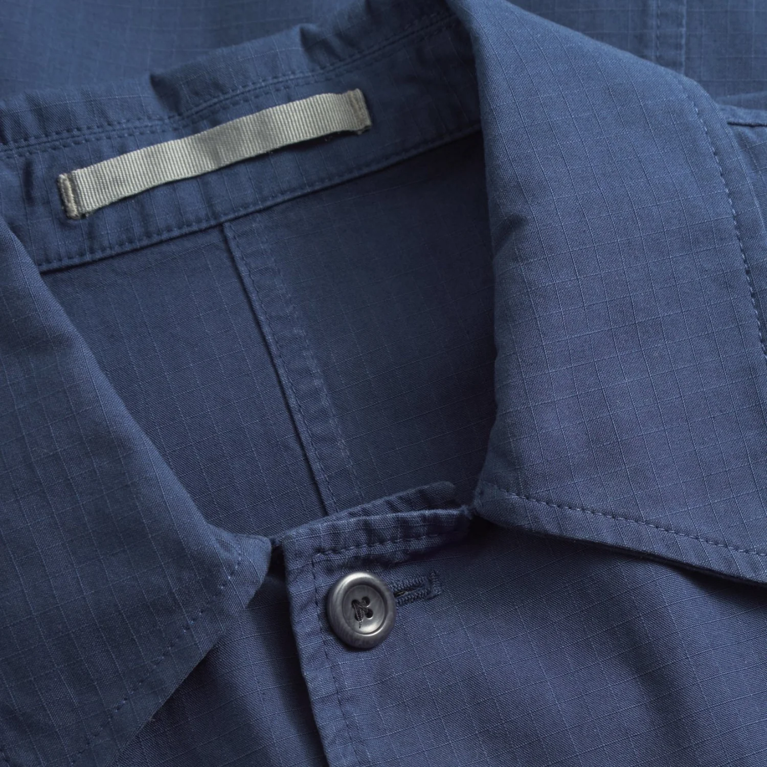 Folke Cotton Ripstop Overshirt - Workwear Blue - Image 3