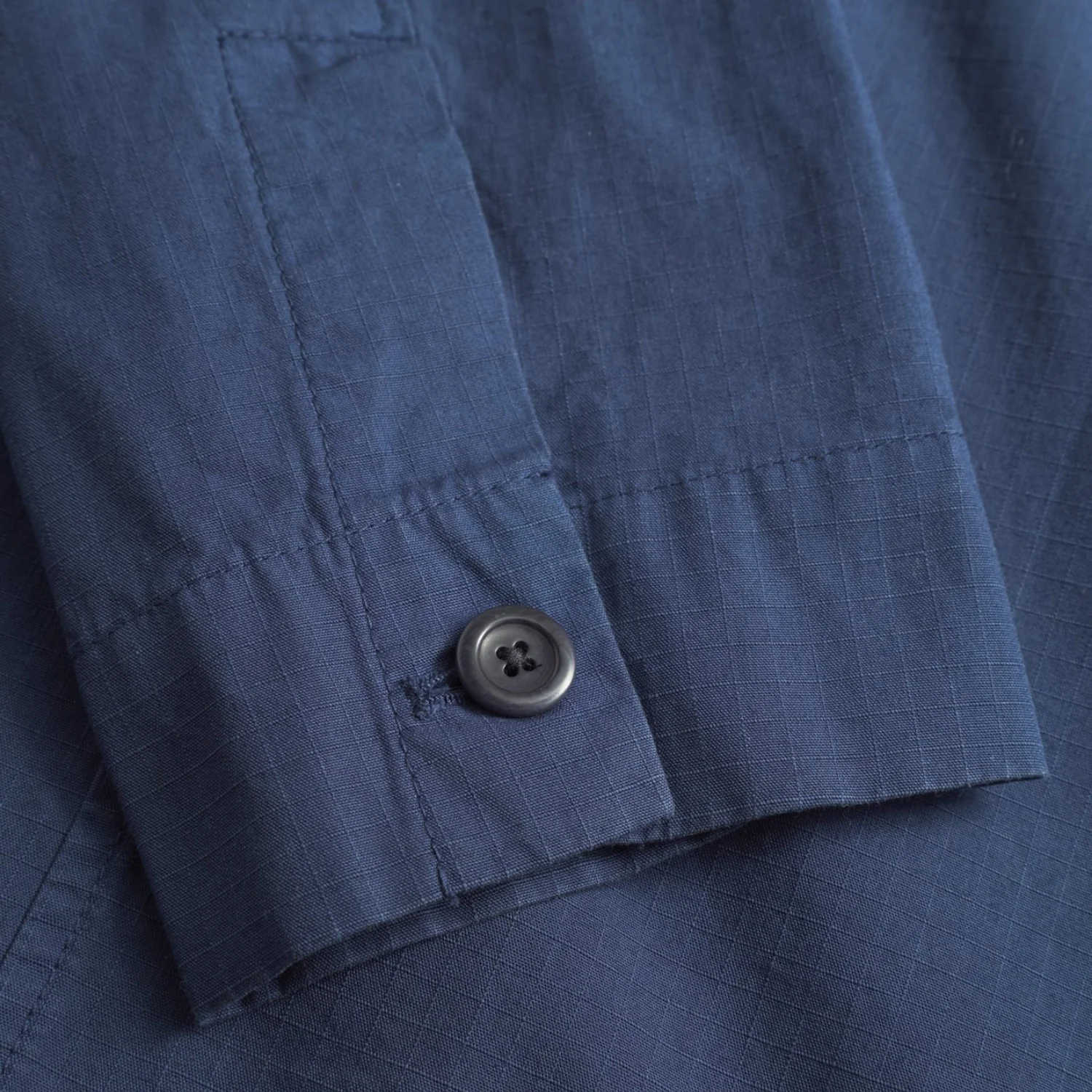 Folke Cotton Ripstop Overshirt - Workwear Blue - Image 5