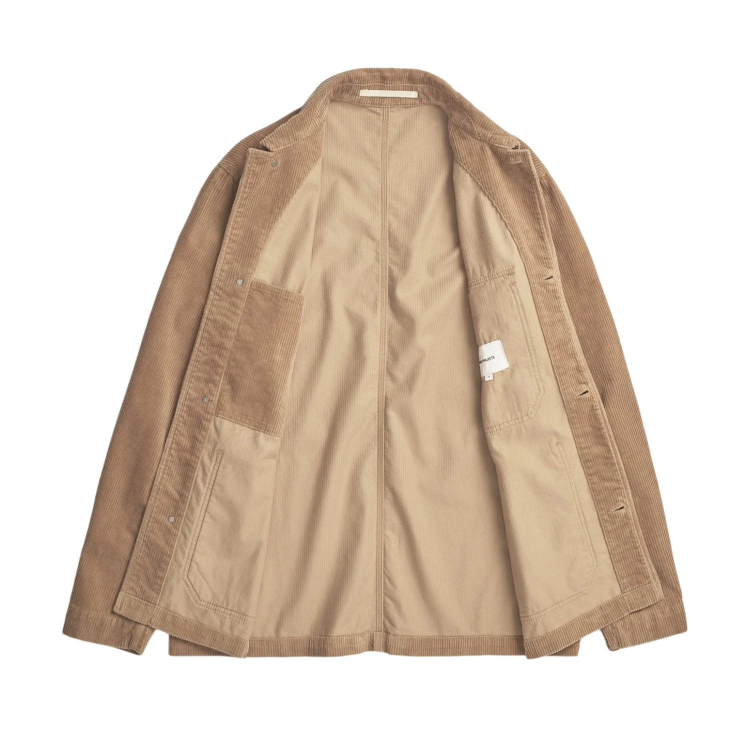 Folke Wide Corduroy Chore Jacket - Utility Khaki - Image 2