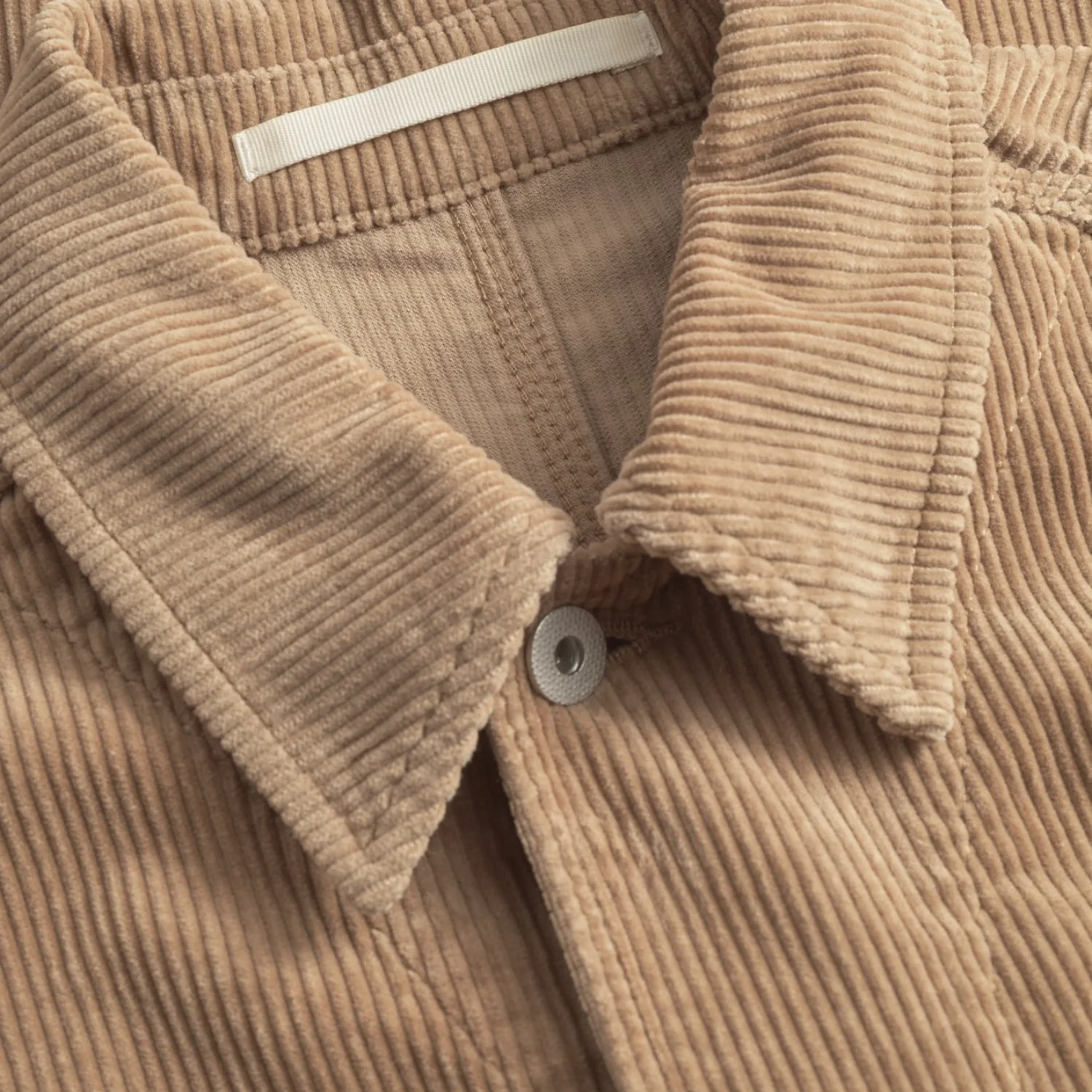 Folke Wide Corduroy Chore Jacket - Utility Khaki - Image 3