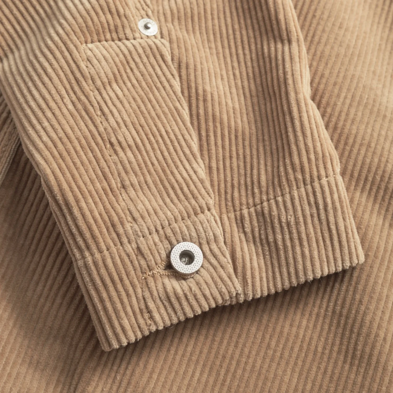 Folke Wide Corduroy Chore Jacket - Utility Khaki - Image 4