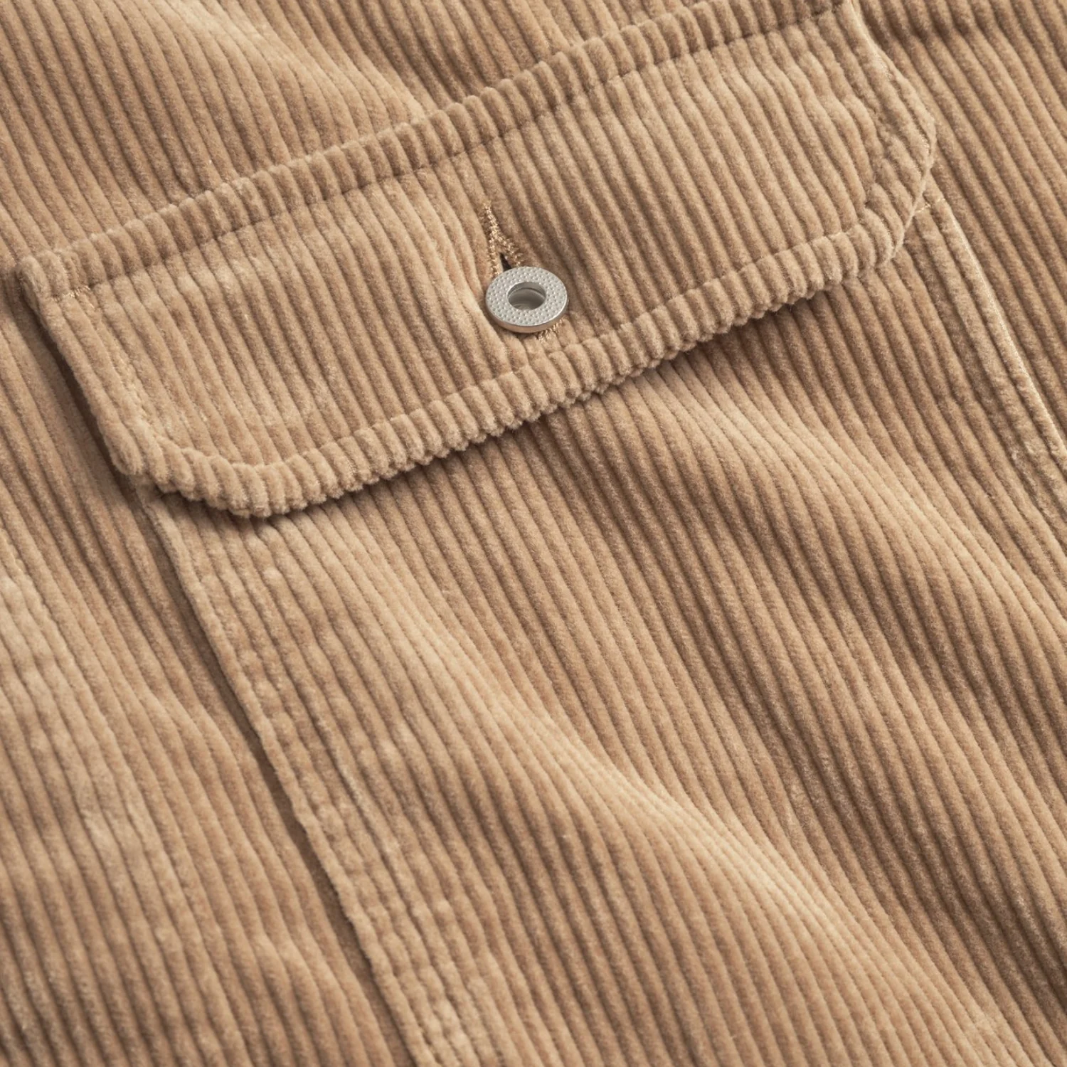 Folke Wide Corduroy Chore Jacket - Utility Khaki - Image 5