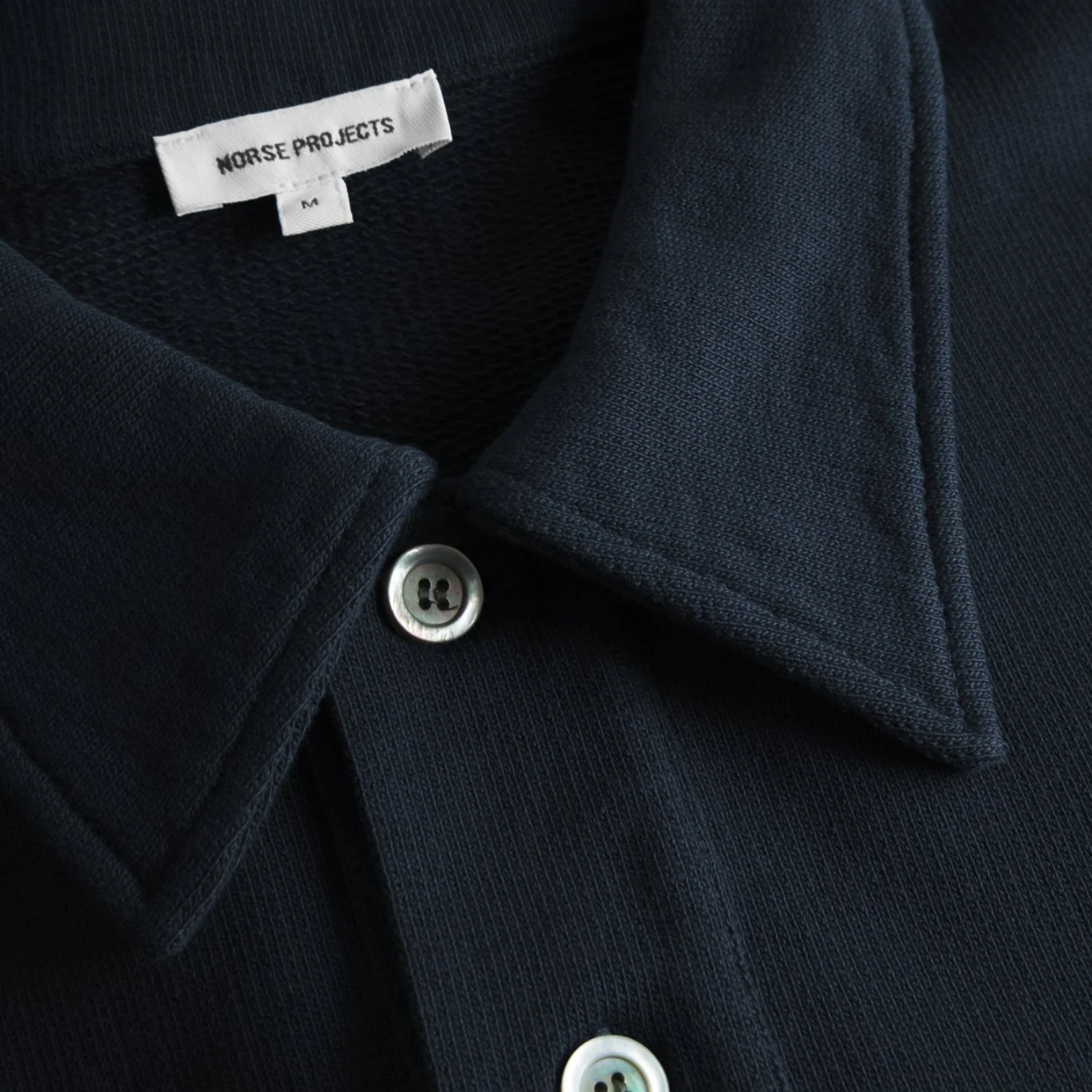 Fraser Relaxed Organic Loopback LS Polo - Dark Navy - Image 3